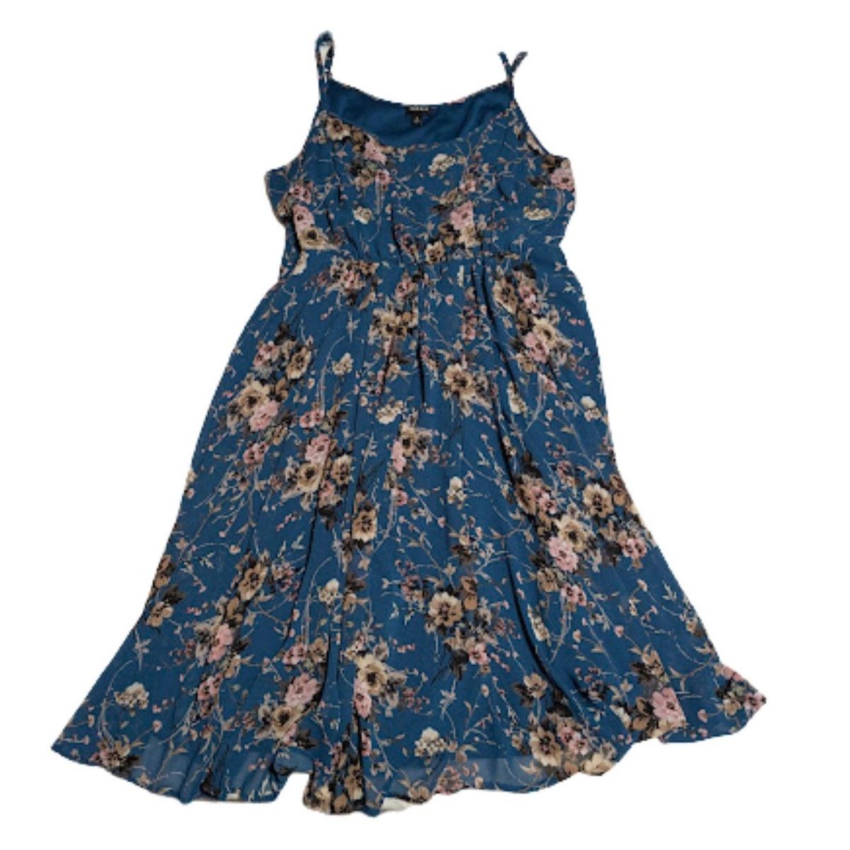Torrid Torrid Floral Midi Dress Adjustable Strap Plus Size 2 USED Size XXL / US 16-18 / IT 52-54 - 6 Thumbnail
