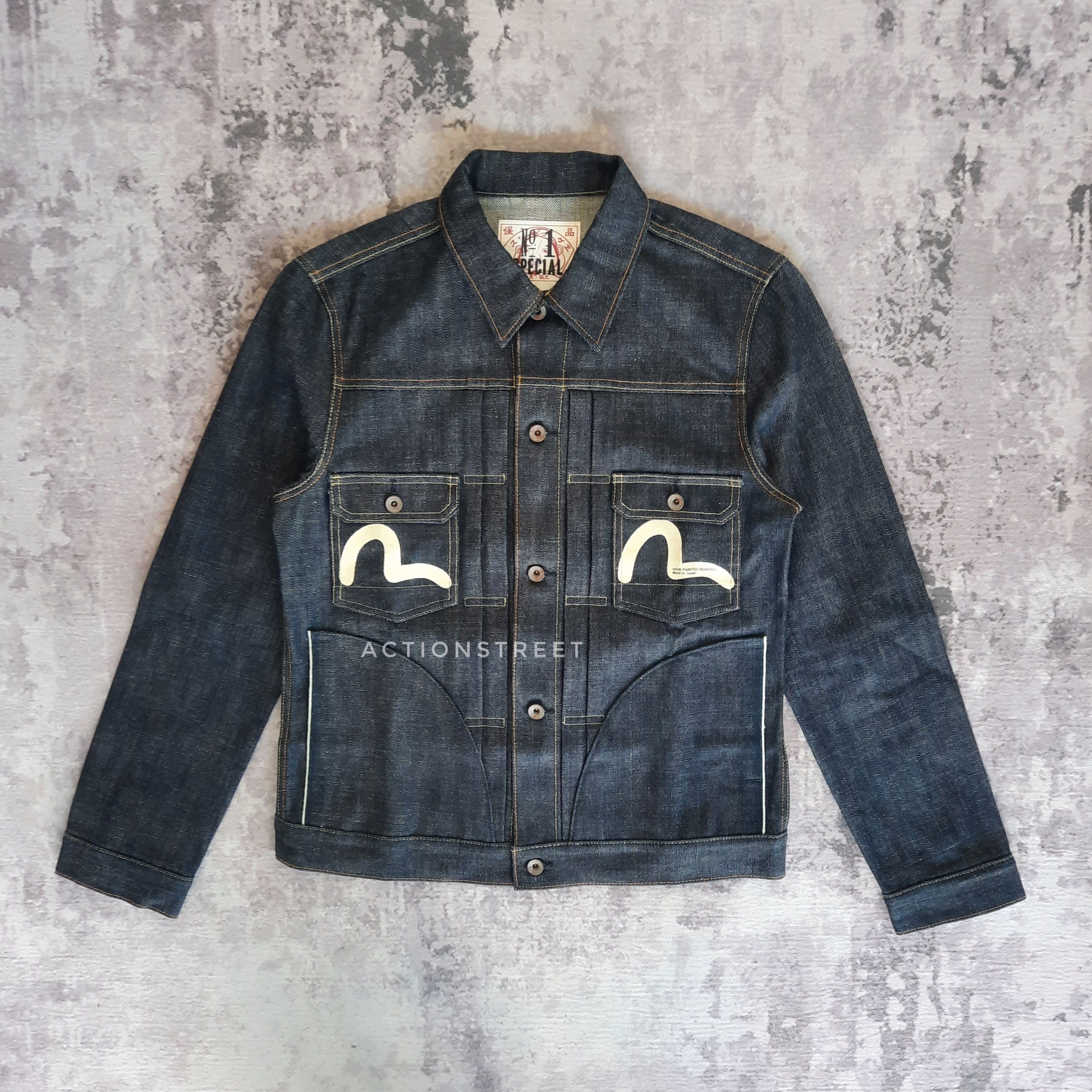 🔥Evisu hand painted seagull made in japan type jacket