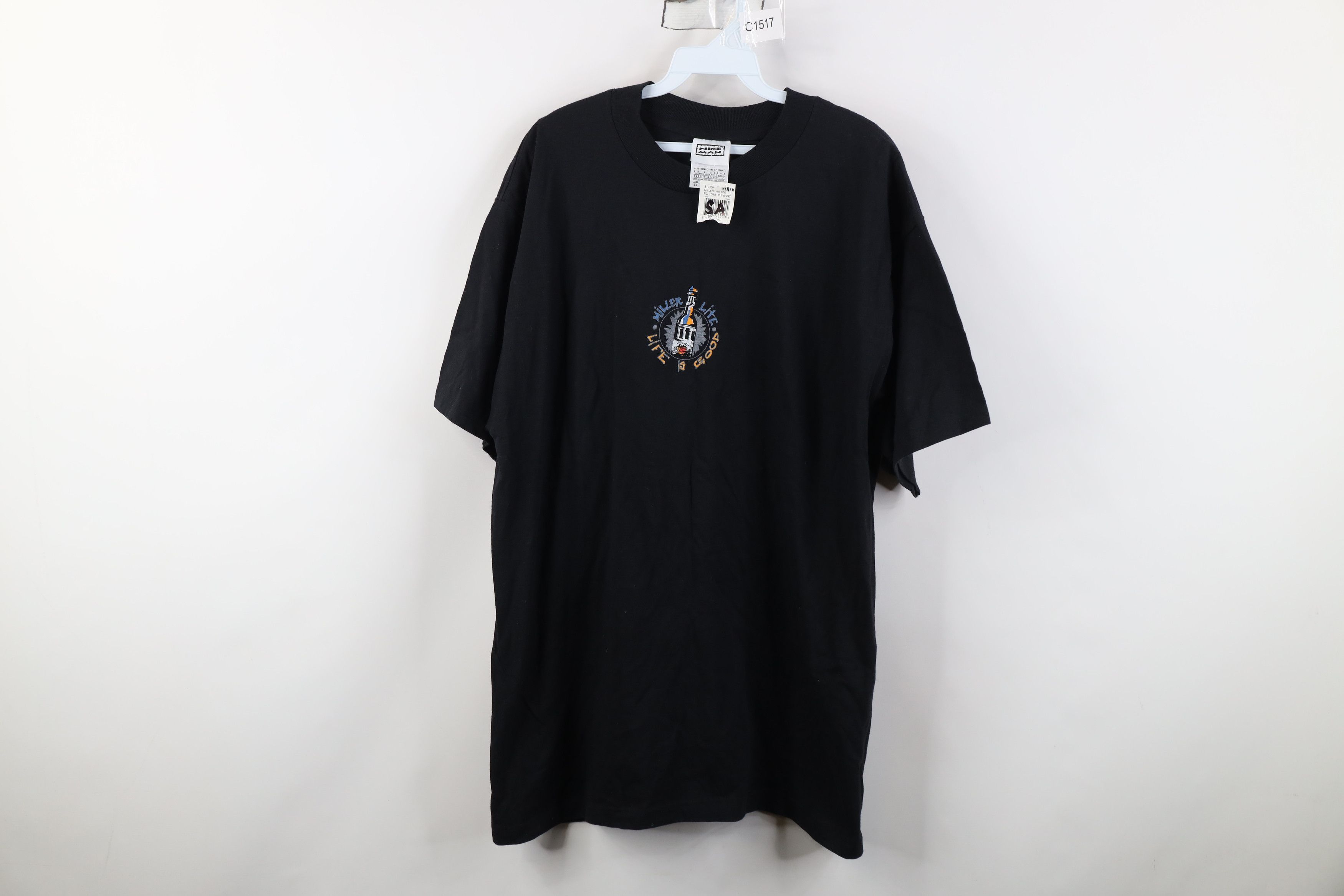 Vintage Deadstock Vintage 90s Life is Good Miller Lite Beer T-Shirt Size US XL / EU 56 / 4 - 1 Thumbnail