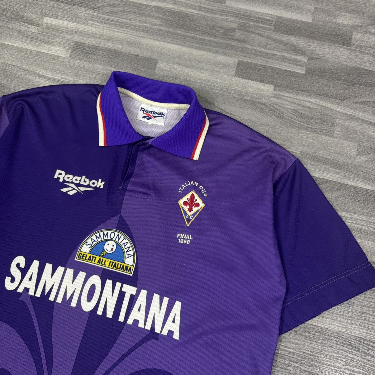 Vintage 🔥 Fiorentina 1995/96 – Reebok Sammontana–Batistuta #9 jersey Size US L / EU 52-54 / 3 - 3 Thumbnail