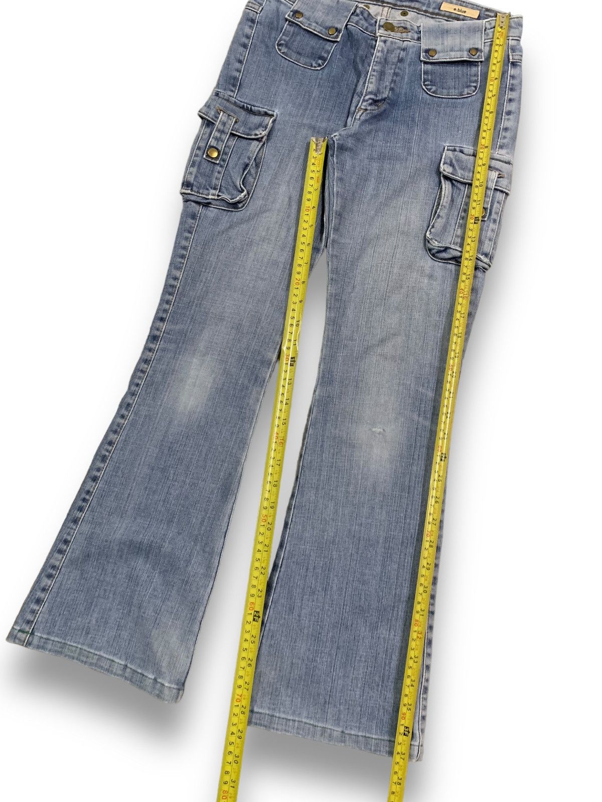 Hysteric Glamour Vintage Japanese Brand E.Blue Ripped Flare Bush Cargo Jeans Size US 28 / EU 44 - 16 Thumbnail