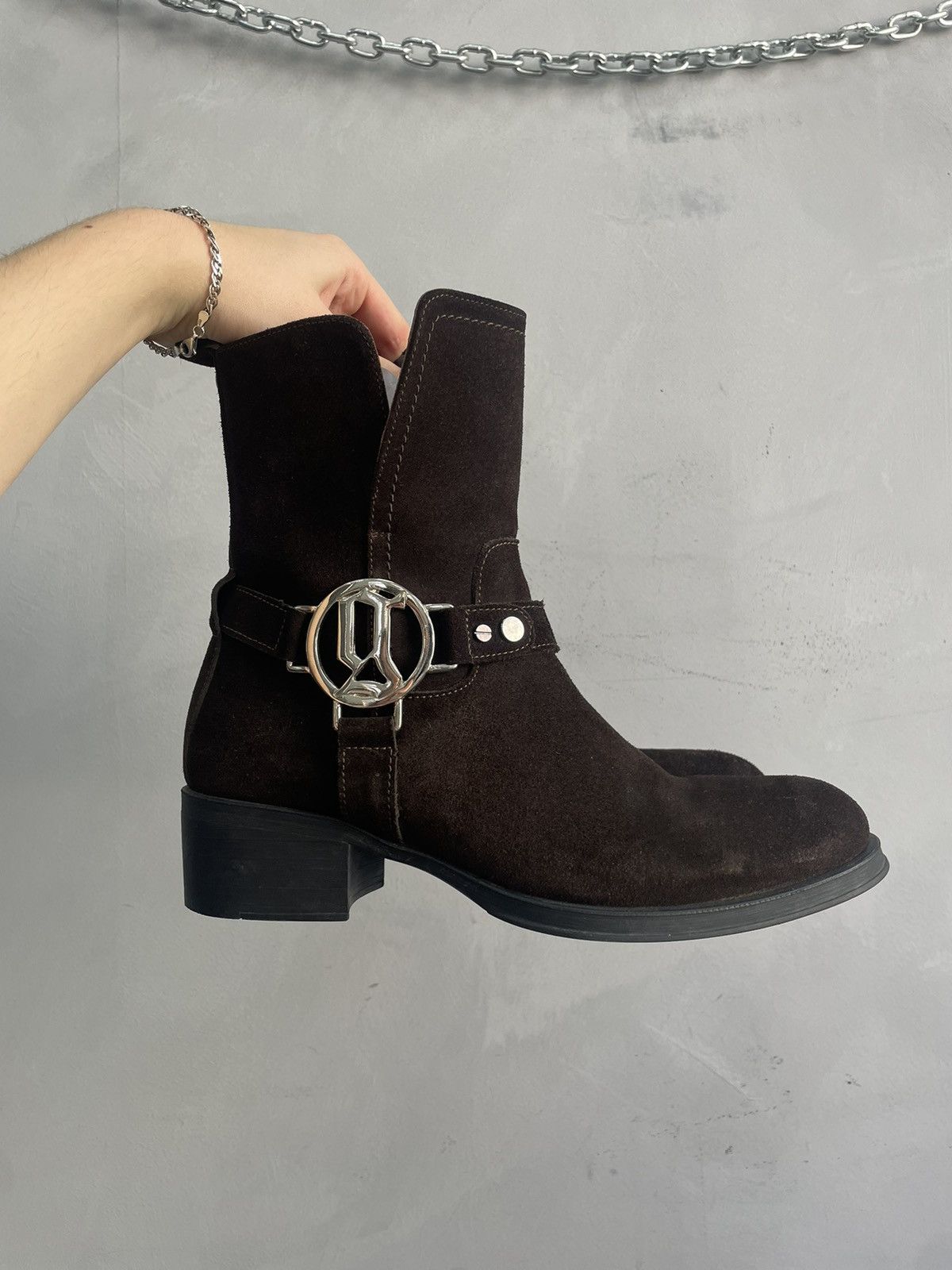 John Galliano John Galliano suede ankle archive boots avant garde Size US 8 / EU 41 - 1 Thumbnail