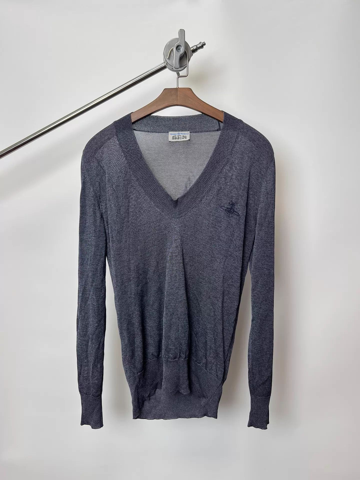 Vivienne Westwood Vivienne Westwood Embroidered Mini Logo Blend Knit Sweater Size M / US 6-8 / IT 42-44 - 1 Thumbnail