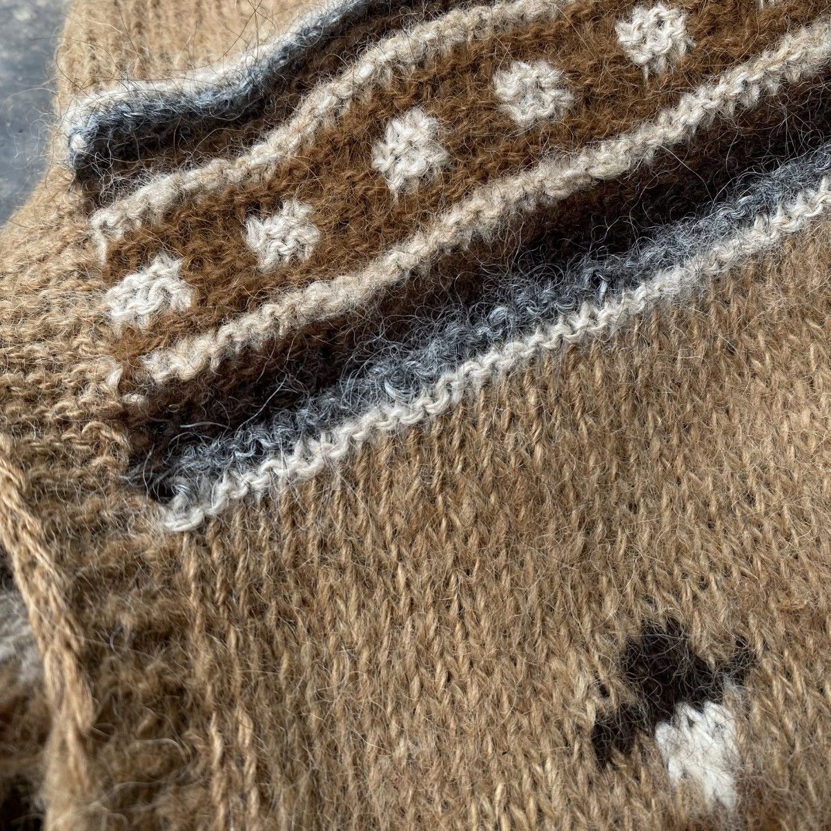 Designer × Japanese Brand Camel Brown Alpaca Pattern Scarf Size ONE SIZE - 12 Thumbnail