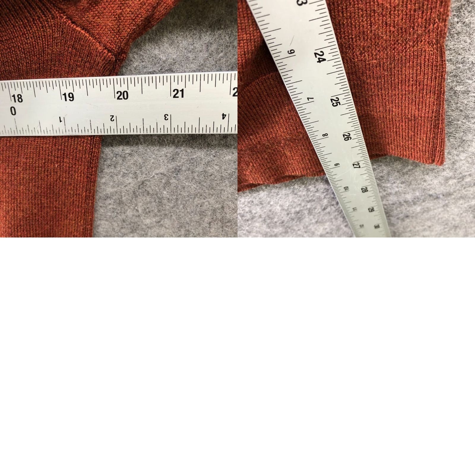 Express Express Sweater Mens M Brown 100% Merino Wool V-Neck Pullover Lightweight Size US M / EU 48-50 / 2 - 8 Thumbnail
