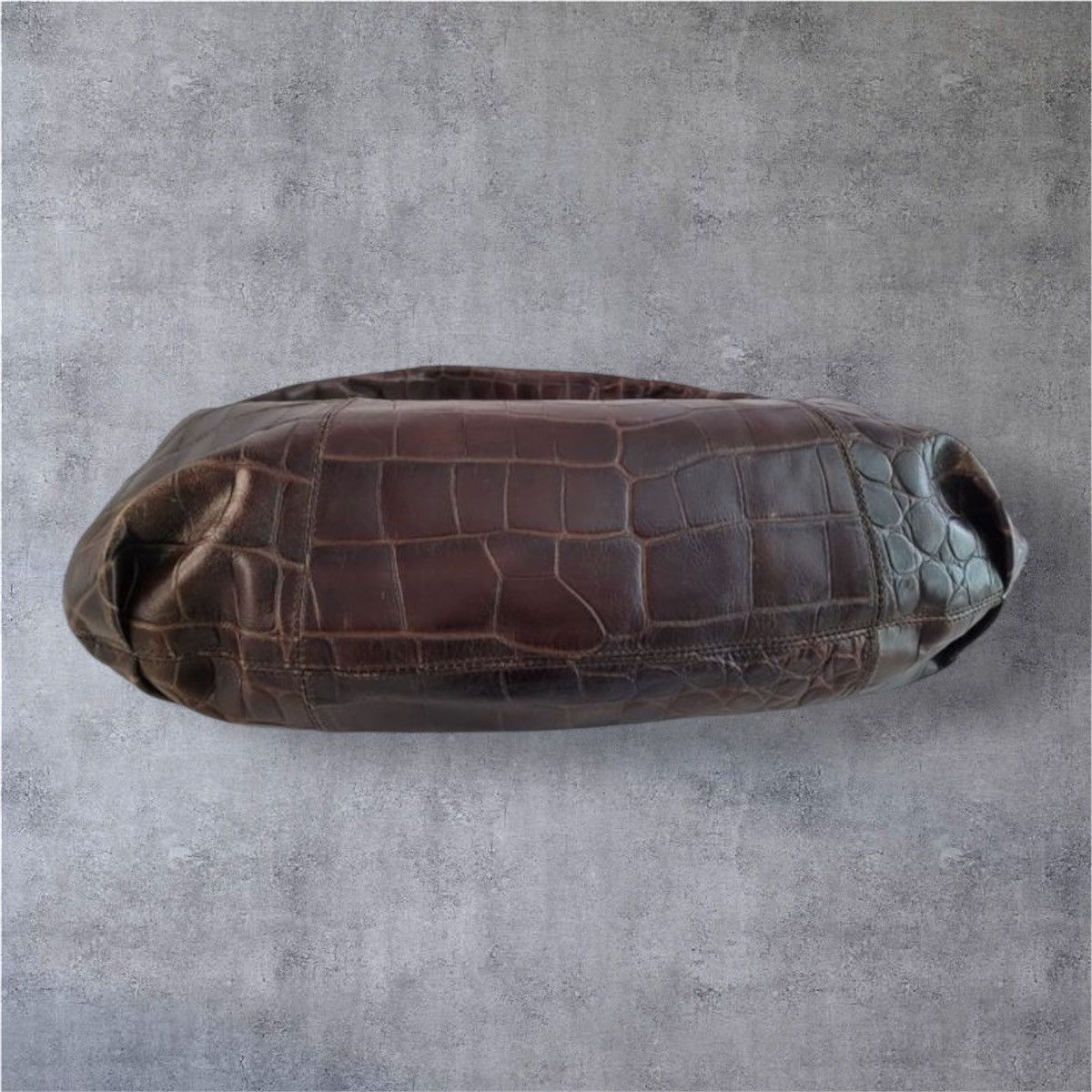 Furla Furla croc leather chocolate hobo bag Size ONE SIZE - 3 Thumbnail