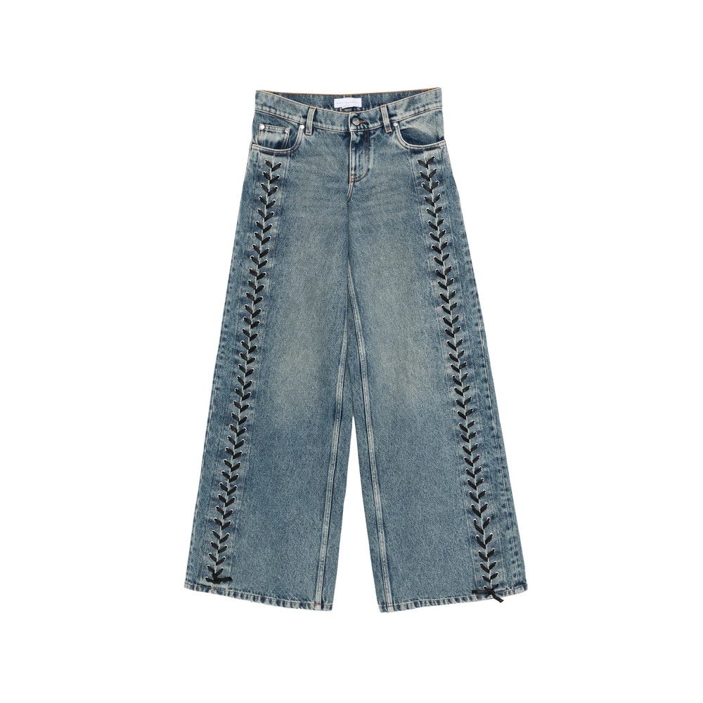 Stella McCartney Stella Mccartney BLUE Denim - Wide-Leg Jeans Size 26" / US 2 / IT 38 - 1 Thumbnail