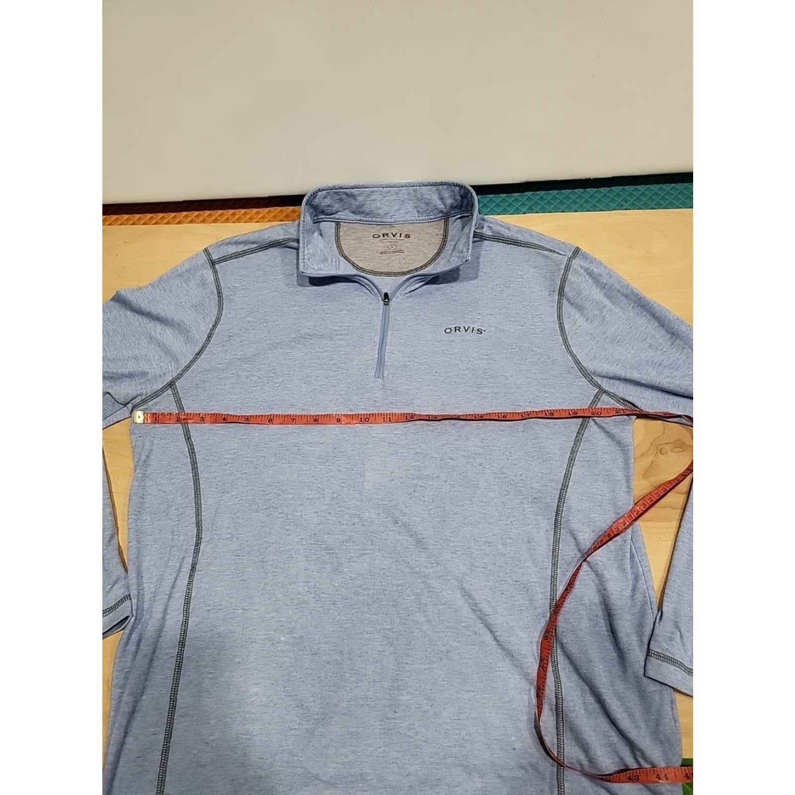 Orvis Orvis Sweatshirt Pullover L 1/4 Zip Blue Mens Regular Size 44" Chest Size US L / EU 52-54 / 3 - 4 Thumbnail