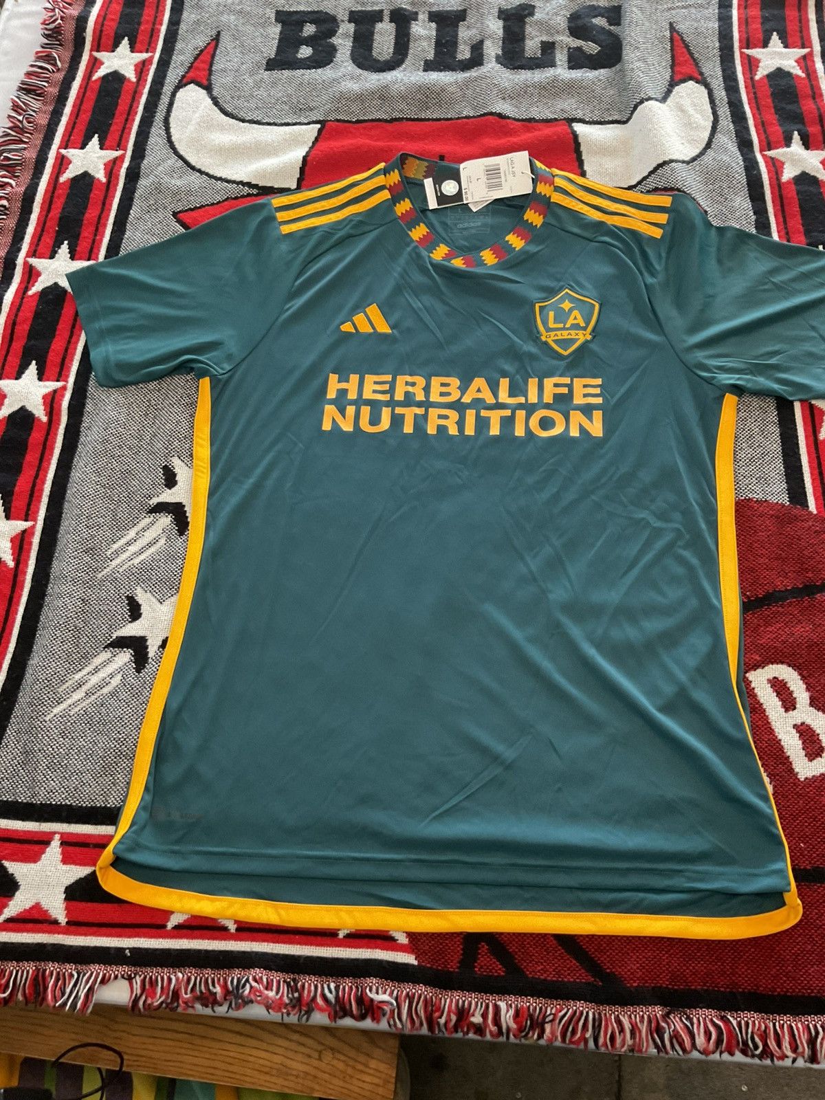 Adidas MLS Los Angeles galaxy jersey nwt large Size US L / EU 52-54 / 3 - 1 Thumbnail