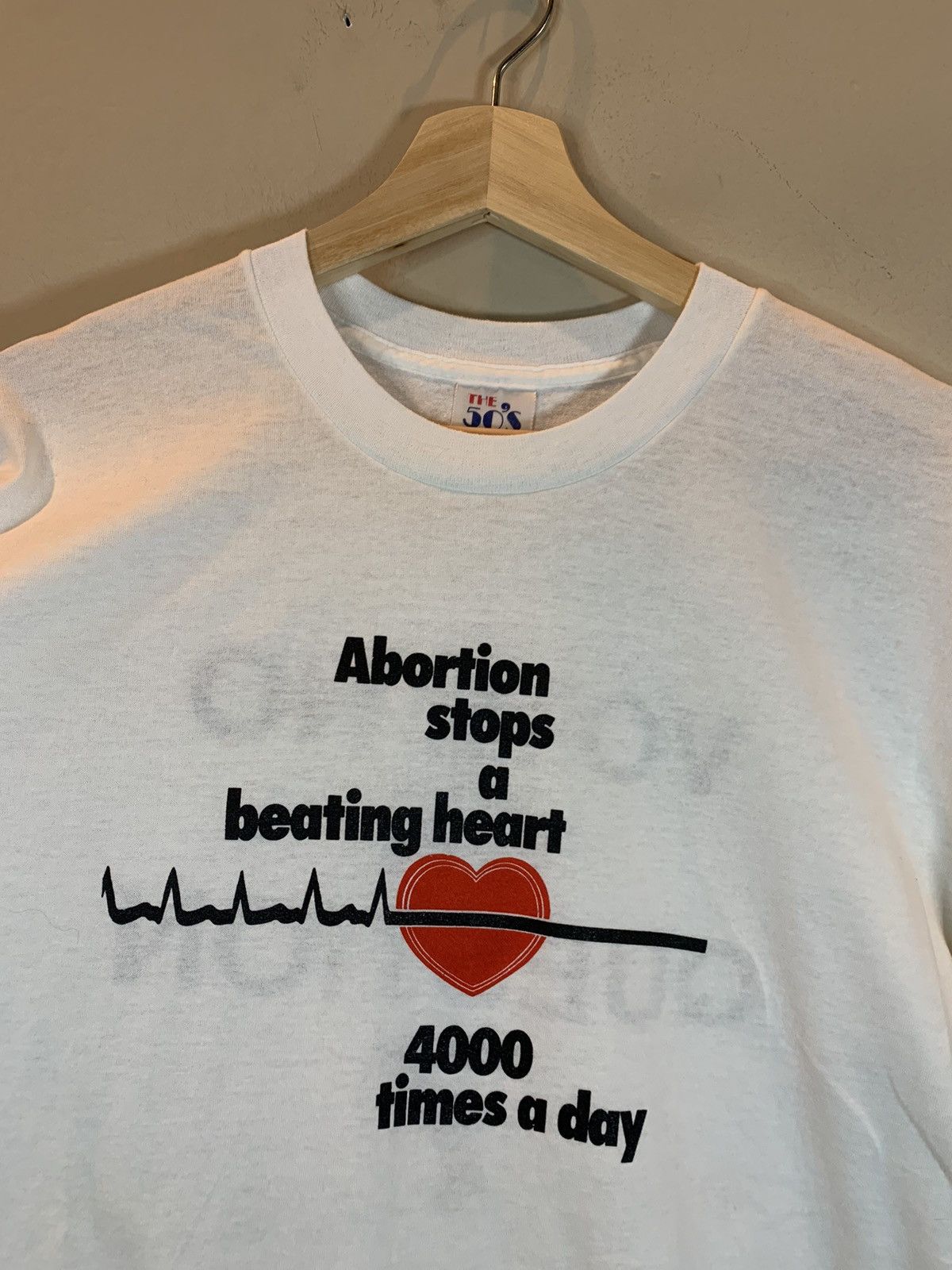 Vintage *RARE* Vintage 80’s Anti Abortion Art Single Stitch T-Shirt Size US L / EU 52-54 / 3 - 2 Thumbnail