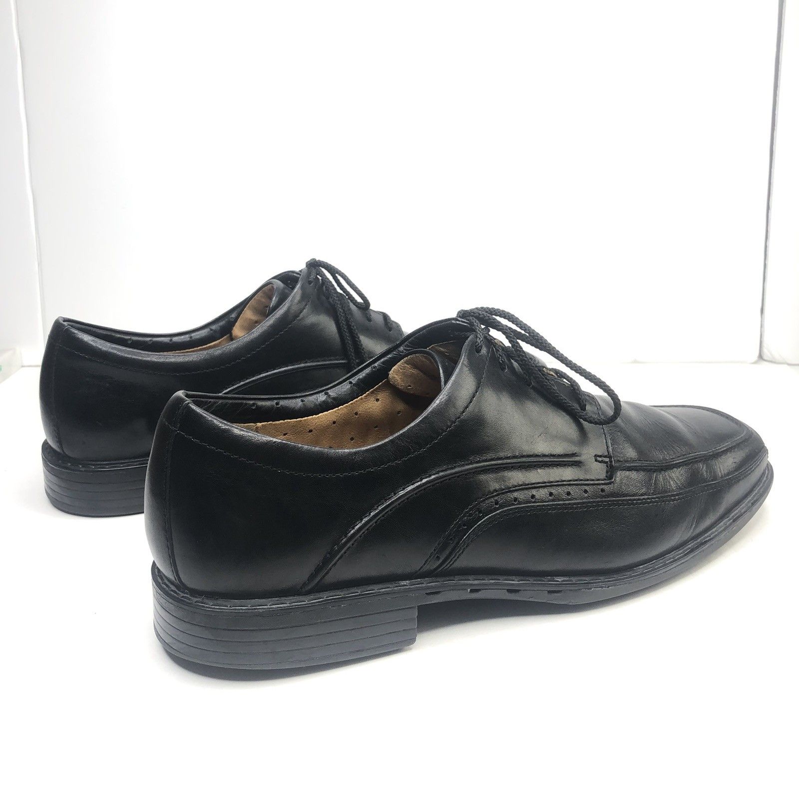 Clarks Clark Unstructured Black Leather Mens Shoes 12W career Size US 12 / EU 45 - 6 Thumbnail