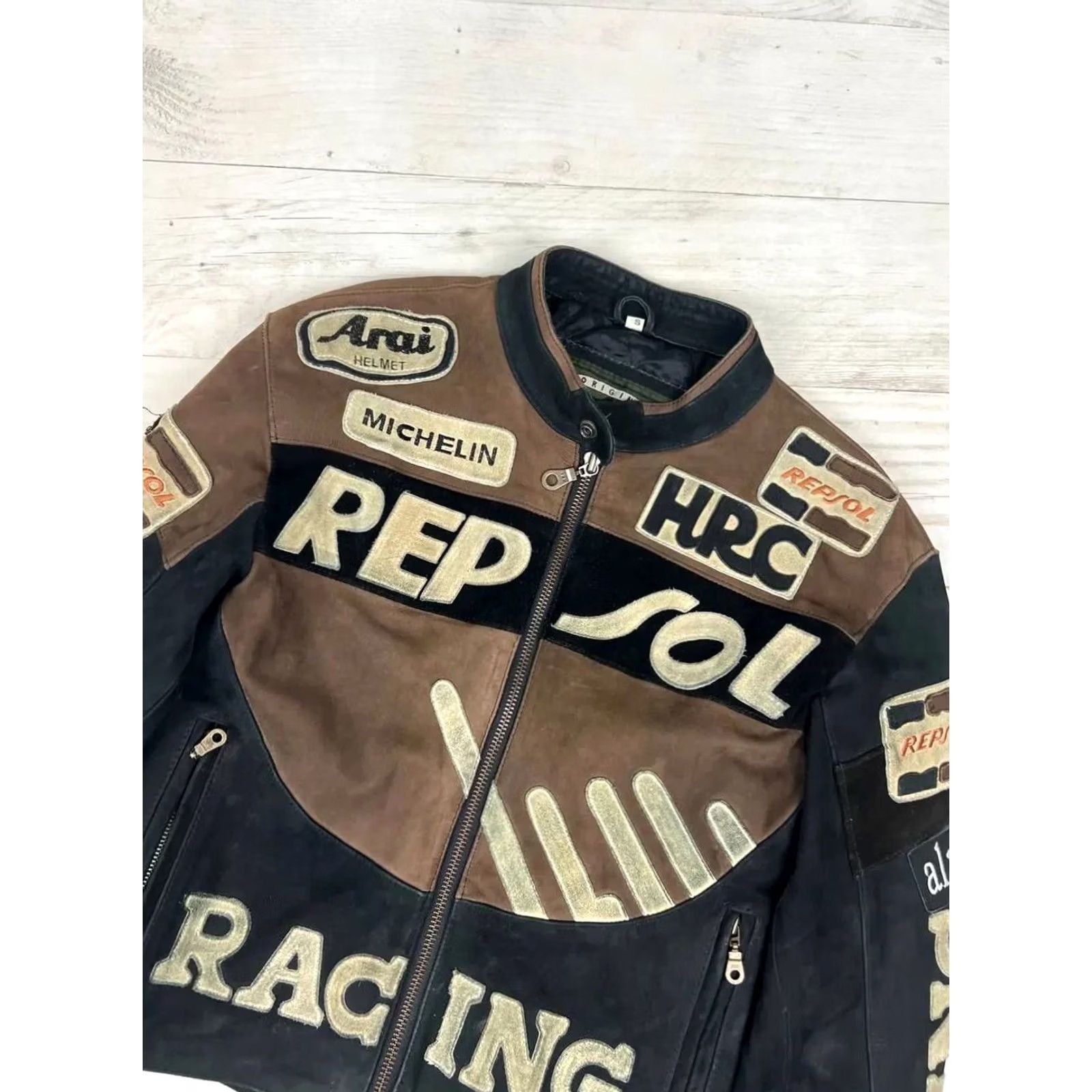 Honda VINTAGE HONDA Repsol Racing Jacket Brown S 90s Men Size US S / EU 44-46 / 1 - 3 Thumbnail