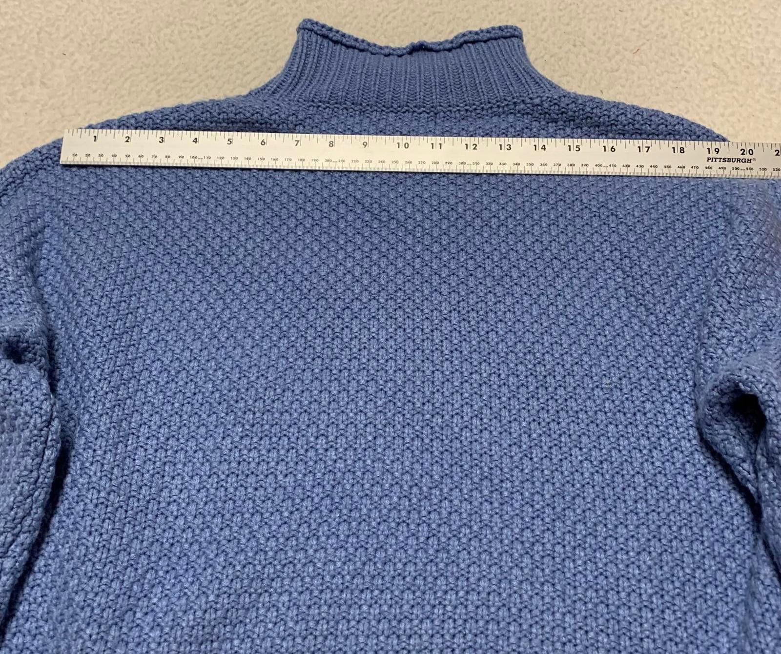 Unknown London Fashion Women's Unisex M Blue Textured Crew Neck Sweater Size US M / EU 48-50 / 2 - 10 Thumbnail