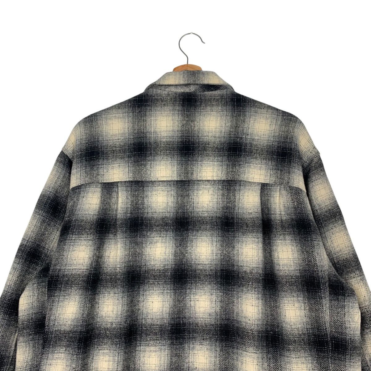 Vintage Vintage 90s Shadow Plaid Zipper Flannel Jacket #2442-C109 Size US L / EU 52-54 / 3 - 8 Thumbnail