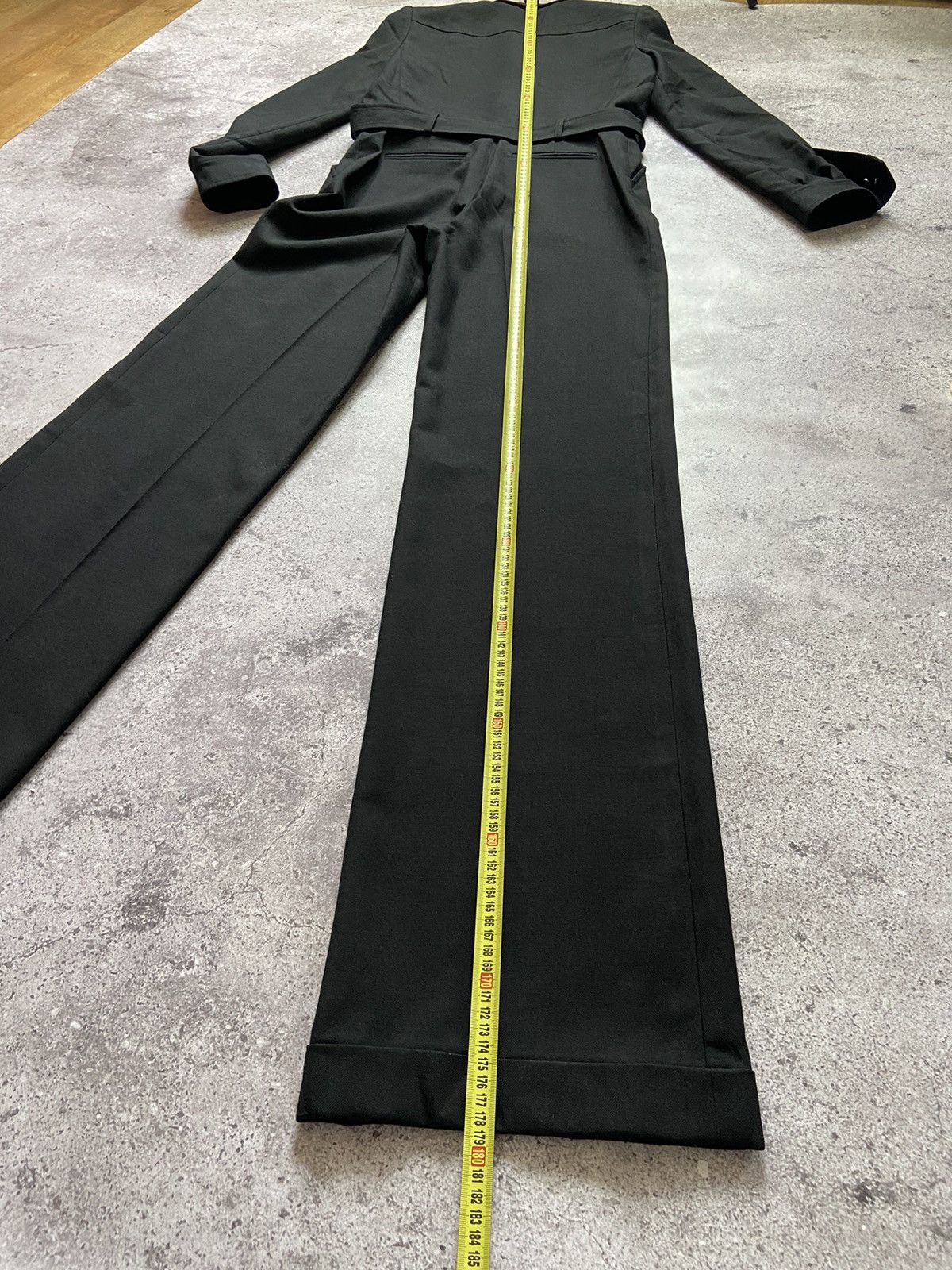Saint Laurent Paris Saint Laurent Belted Jumpsuit Black Wool Size 30" / US 8 / IT 44 - 24 Thumbnail