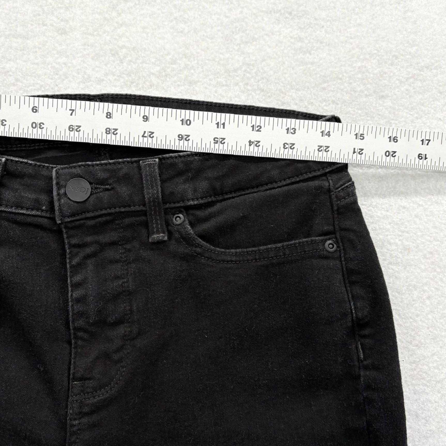 NYDJ VINTAGE NYDJ Barbara Bootcut Jeans Womens 6P Black Lift Tuck Technology Stretch Denim Size 28" / US 6 / IT 42 - 6 Thumbnail