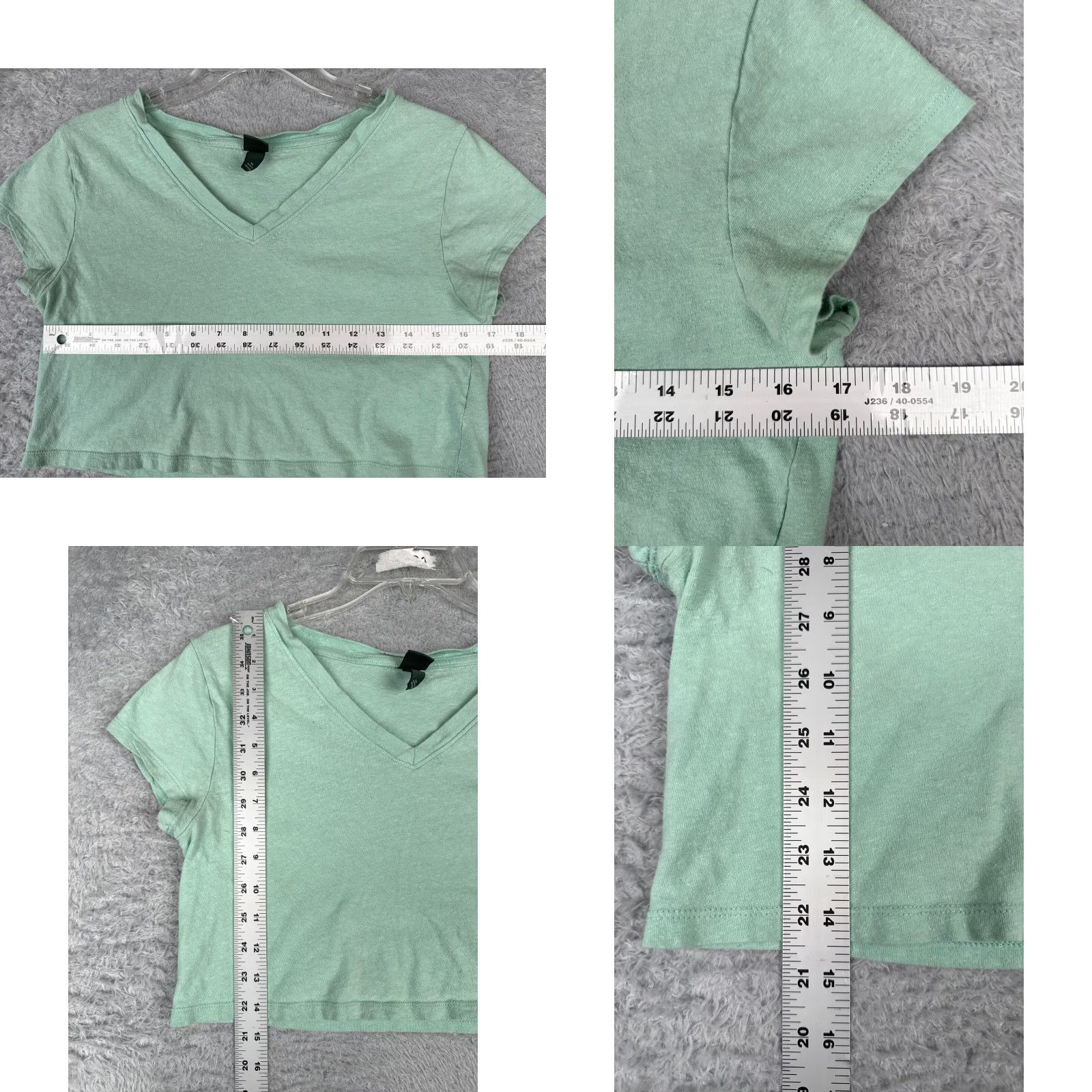 Vintage Wild Fable Crop Shirt Women XS Blue 100% Cotton V-Neck Casual Short Sleeve Outdoor Size XS / US 0-2 / IT 36-38 - 8 Thumbnail