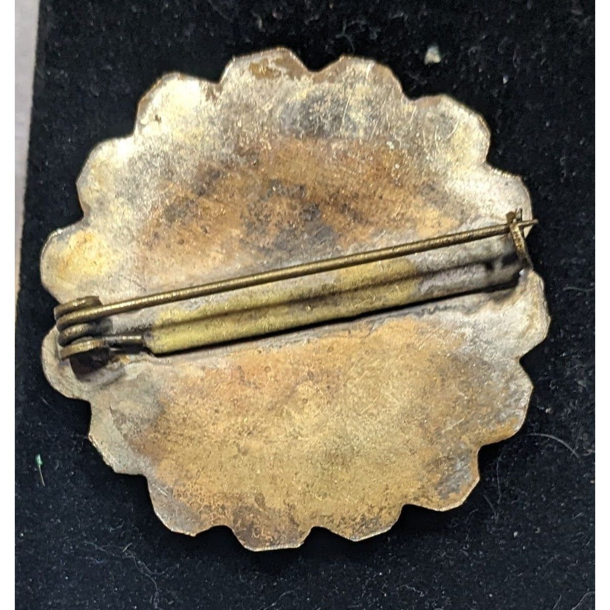 Other Vintage Turquoise Chip Micro Mosaic Floral Brooch Size ONE SIZE - 4 Thumbnail