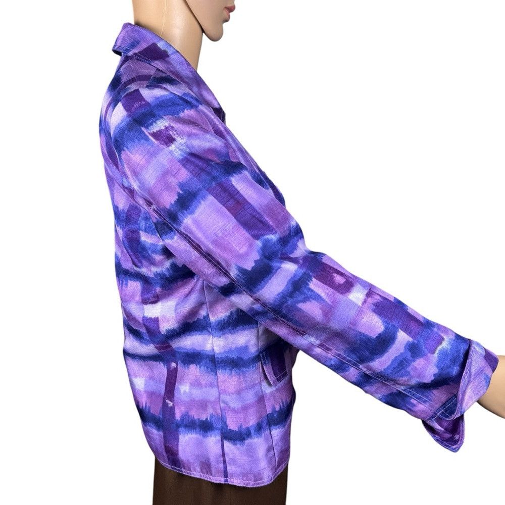 Other Susan Graver Purple Jacket Watercolor Jacket A199414 Size X Size XS / US 0-2 / IT 36-38 - 3 Thumbnail