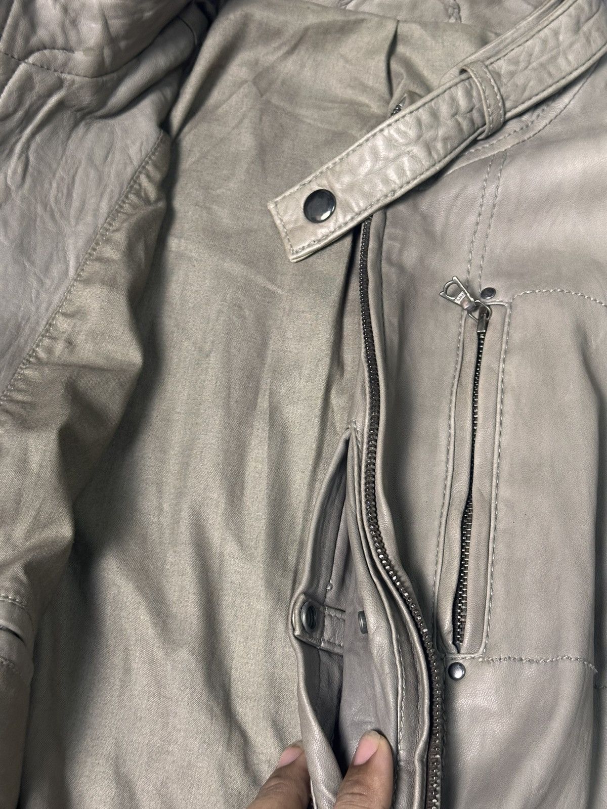 Unknown London Unknown London Leather Biker Jacket Size US M / EU 48-50 / 2 - 14 Thumbnail
