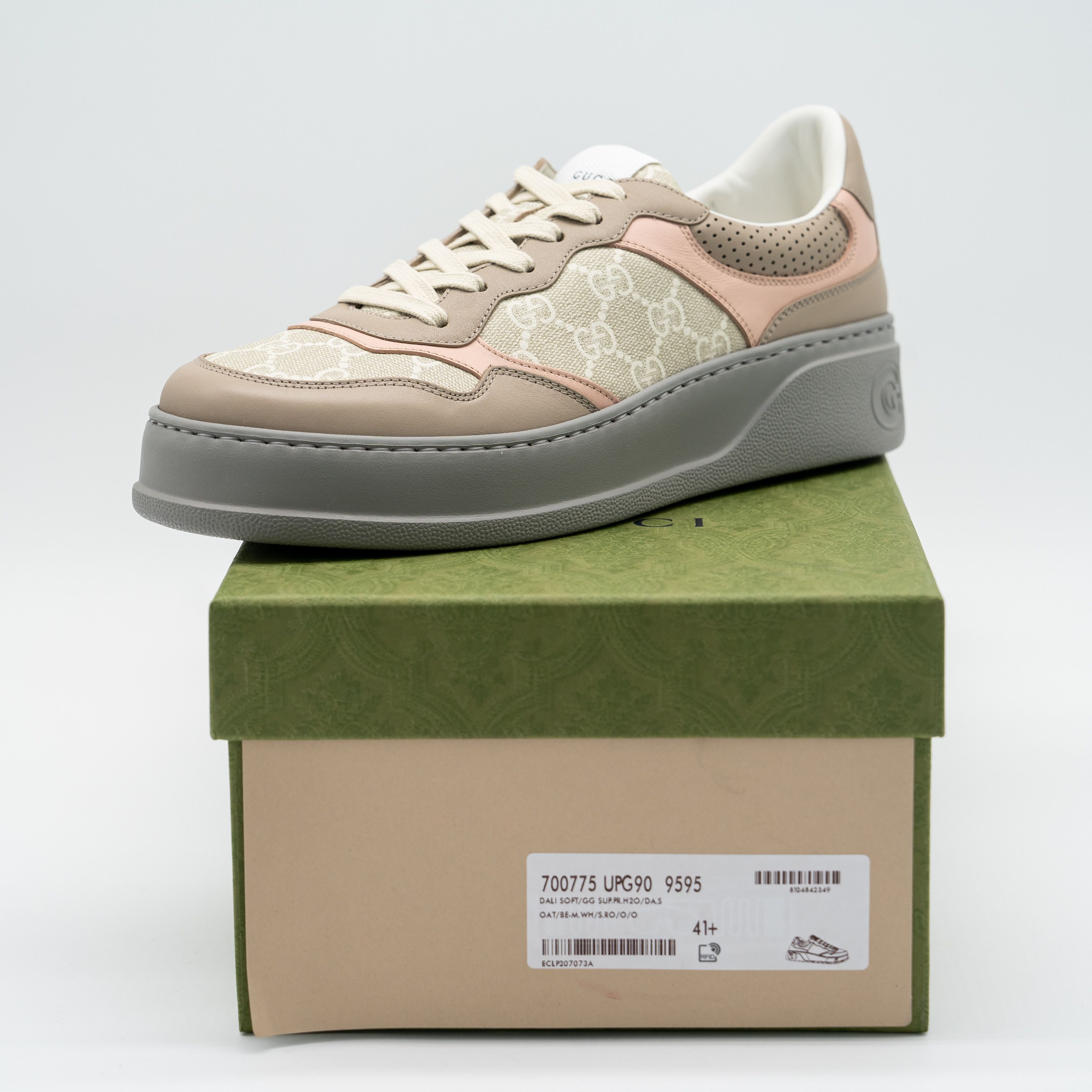 Gucci 11.5us Gucci GG Sneakers Oatmeal Pink Beige Leather Chunky B Size US 11.5 / IT 41.5 - 12 Thumbnail