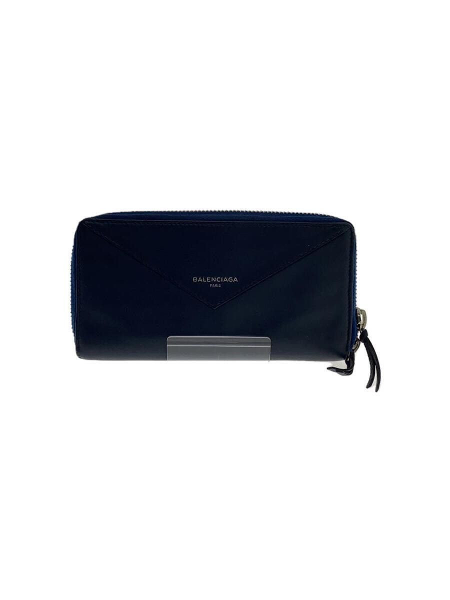 Balenciaga Balenciaga Leather Long Wallet Navy Size ONE SIZE - 1 Thumbnail