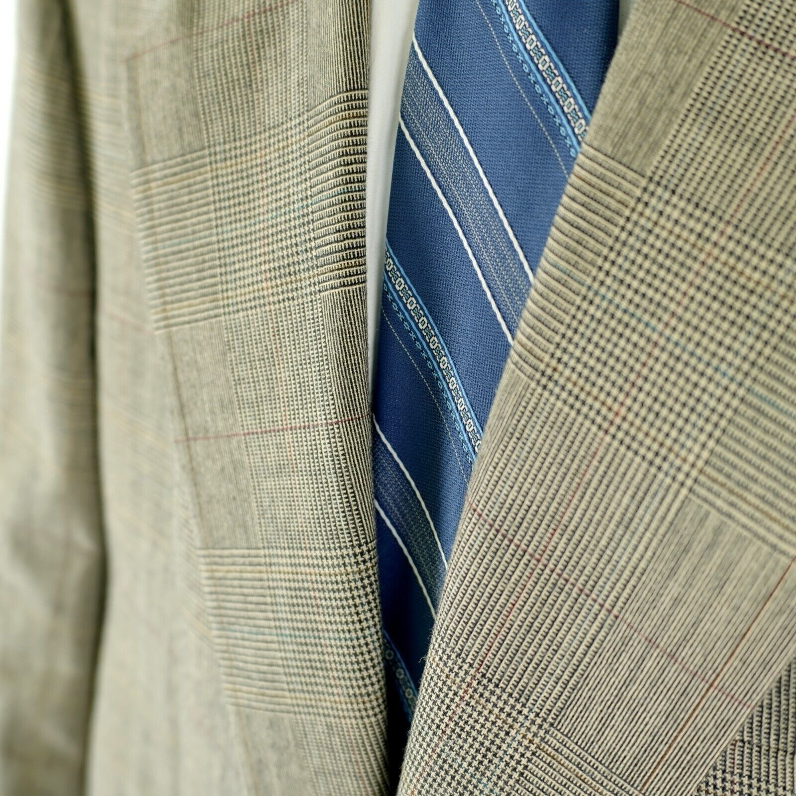 Austin Reed DAMAGED Austin Reed Wool Tan Glen Plaid 2 Button Blazer 42R Size 42R - 3 Thumbnail