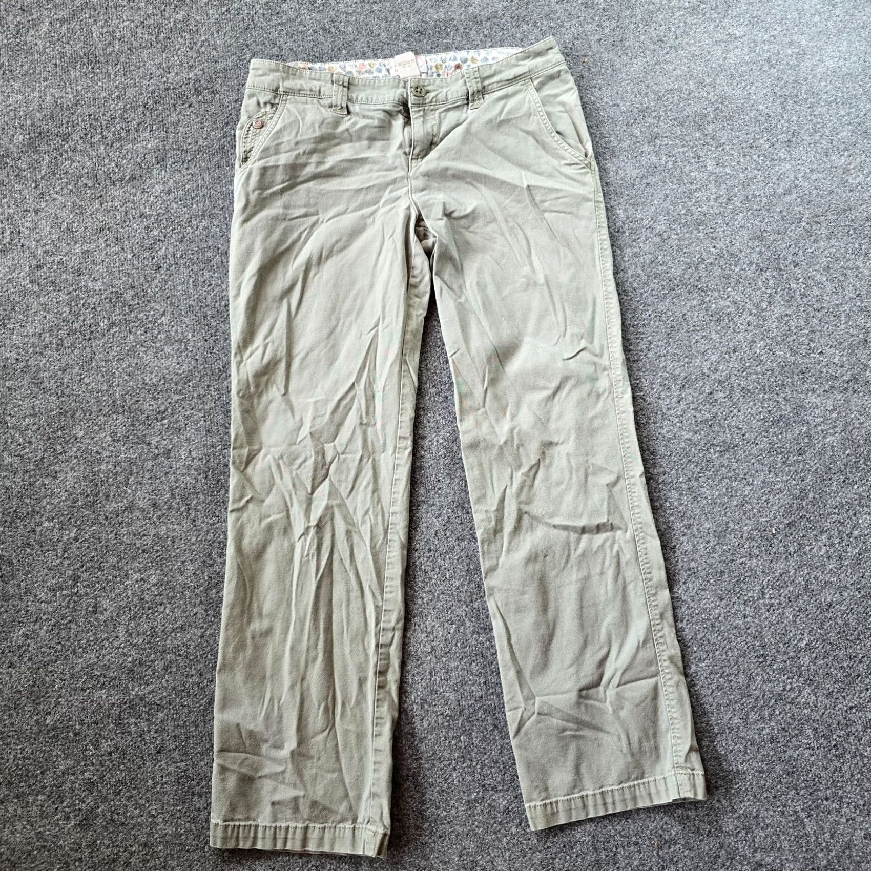 Vintage Horny Toad Pants Womens Size 8 Green Chino Straight Leg Low Rise Casual Capsule Size 30" / US 8 / IT 44 - 2 Thumbnail