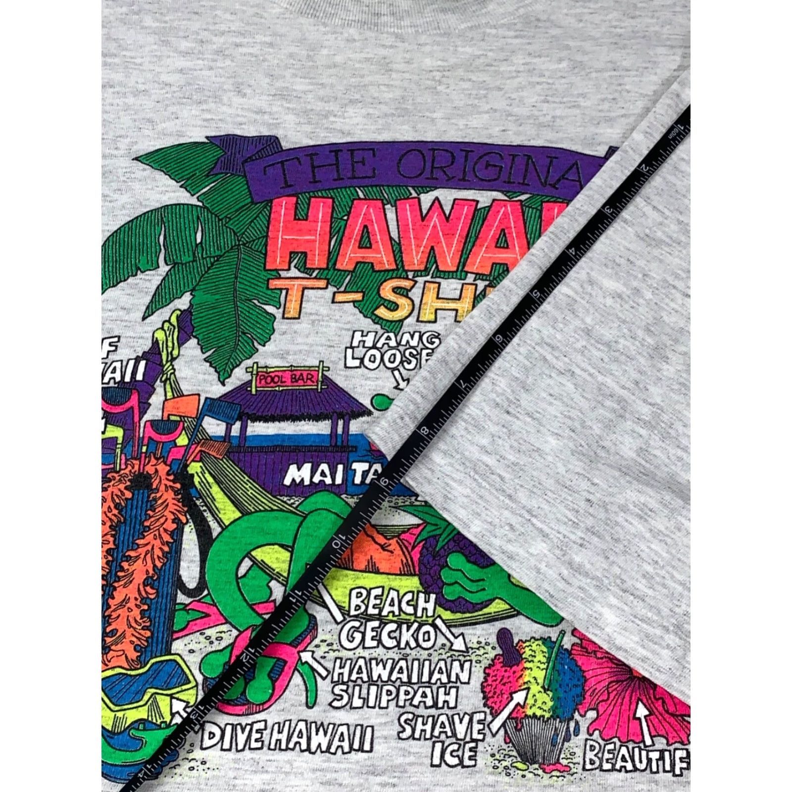 Vintage VINTAGE Hawaii Graphic Tee Gray L Short Sleeve Casual Mens Size US L / EU 52-54 / 3 - 7 Thumbnail