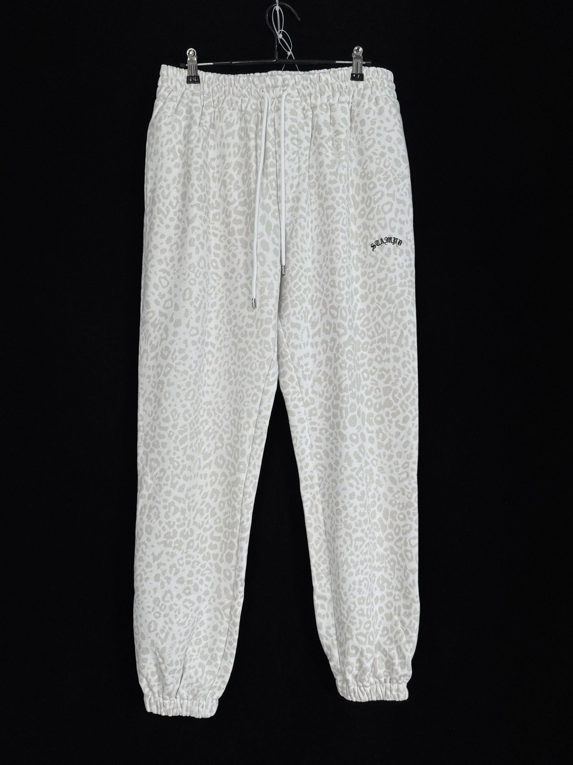 Stampd UNWORN* Faded Leopard Print Joggers Gothic Font SIZE L Size US 34 / EU 50 - 2 Thumbnail