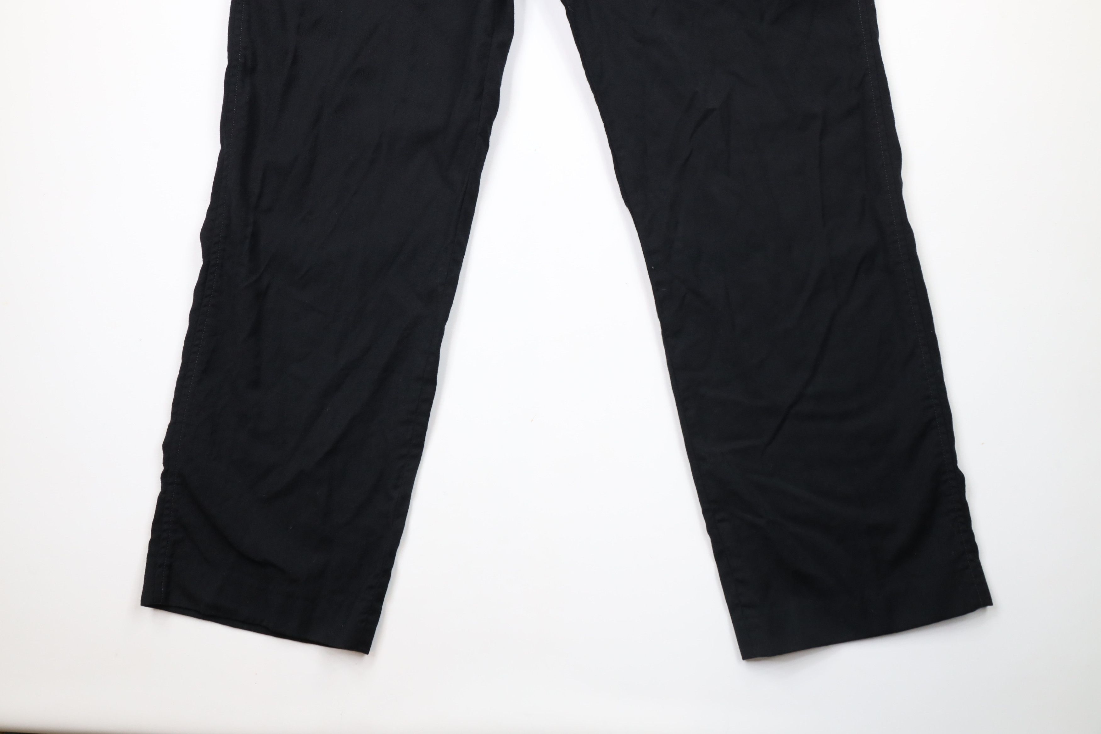Lands' End × Vintage Vintage 90s Lands End Wide Leg Wool Chino Pants Black USA Size US 34 / EU 50 - 4 Thumbnail