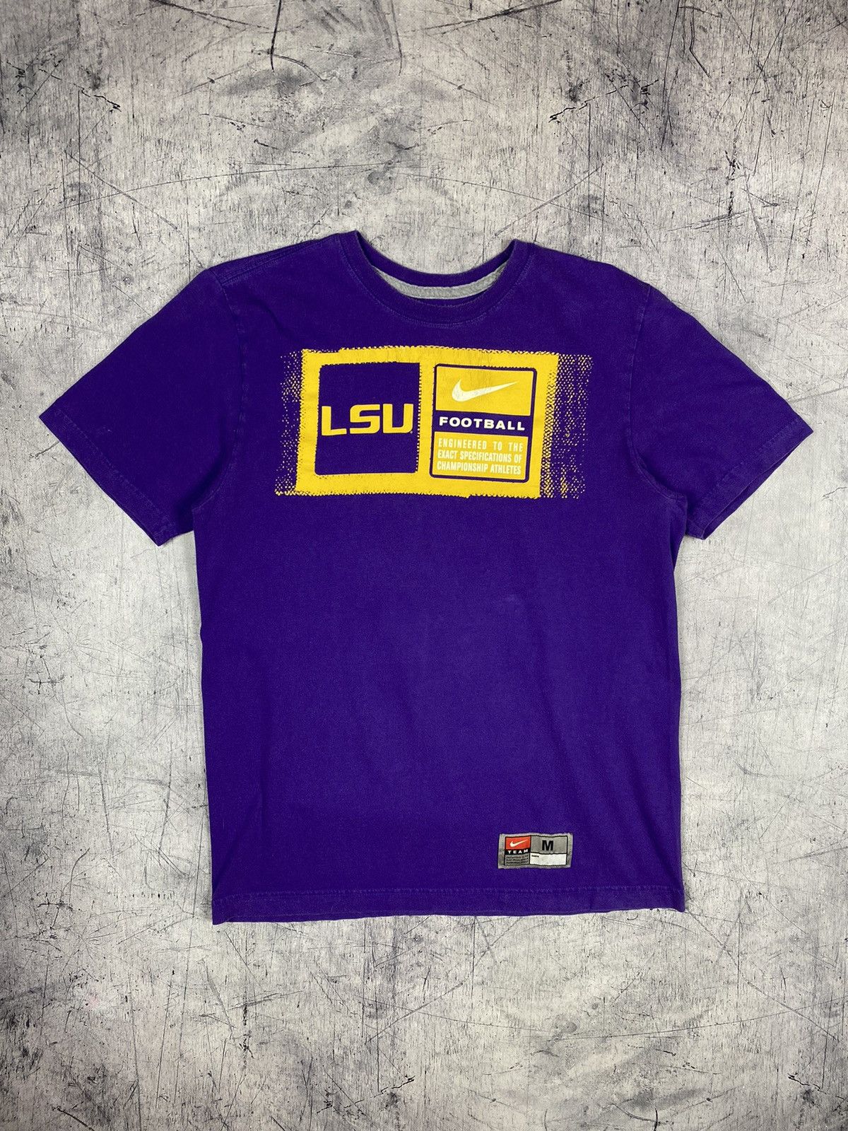Nike Vintage Nike LSU Tigers Football Swoosh drill y2k Tee Size US M / EU 48-50 / 2 - 2 Thumbnail