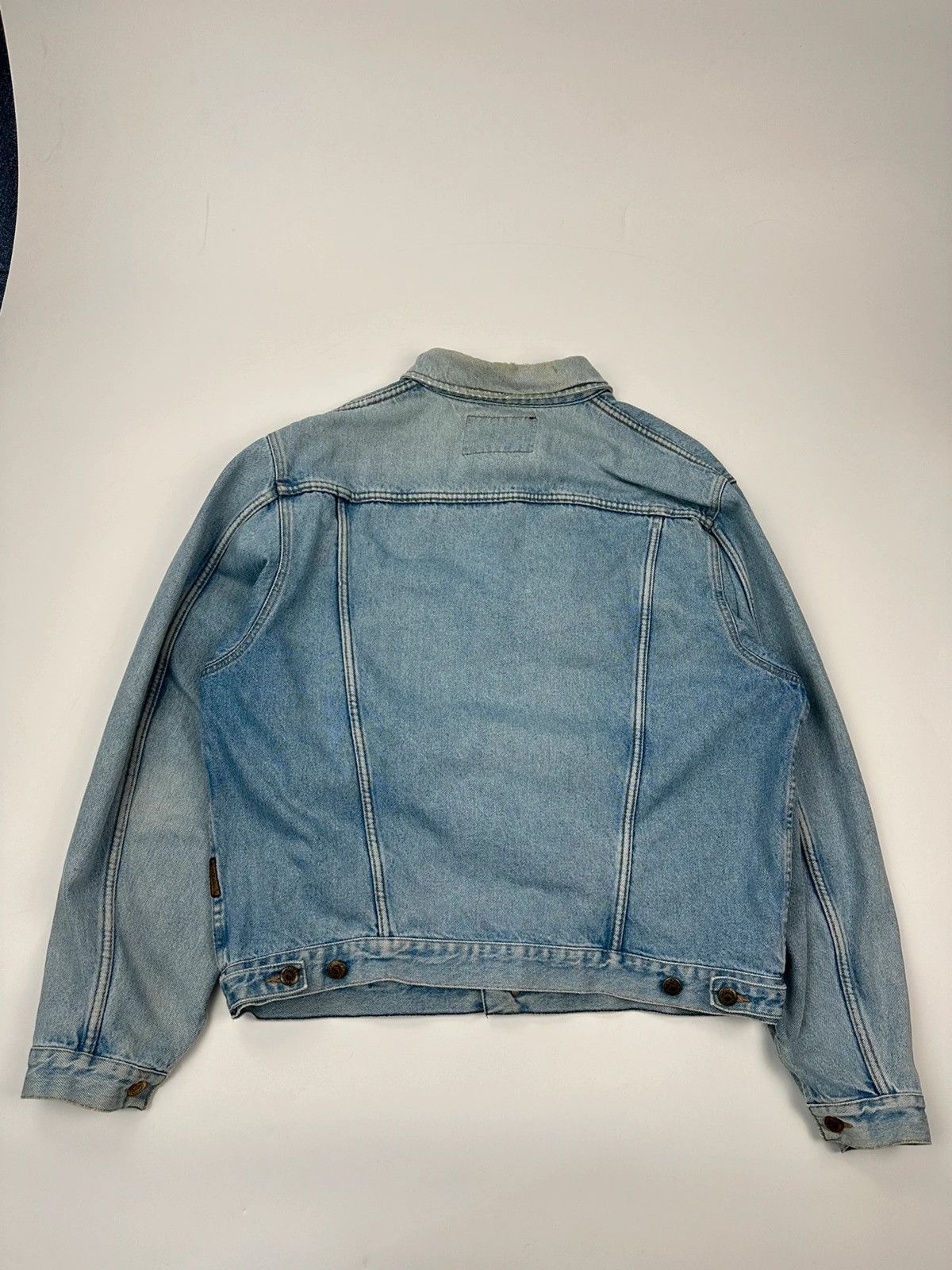 Armani Armani Jeans 90’s Wash Blue Denim Jacket Boxy Cut Size US L / EU 52-54 / 3 - 4 Thumbnail