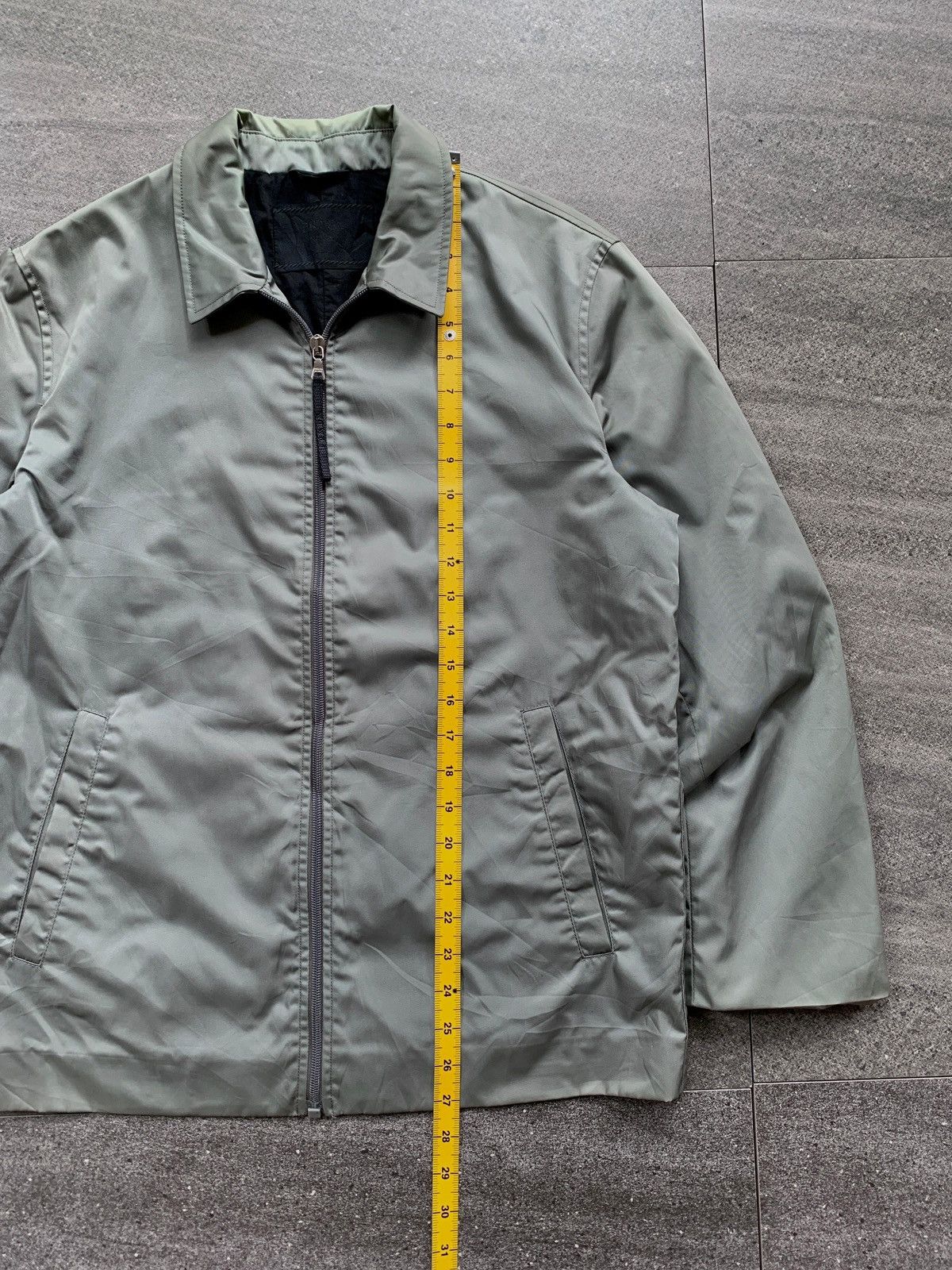 Prada FREE TAX! 2000s Nylon Metallic Silver Work Jacket Size US M / EU 48-50 / 2 - 14 Thumbnail