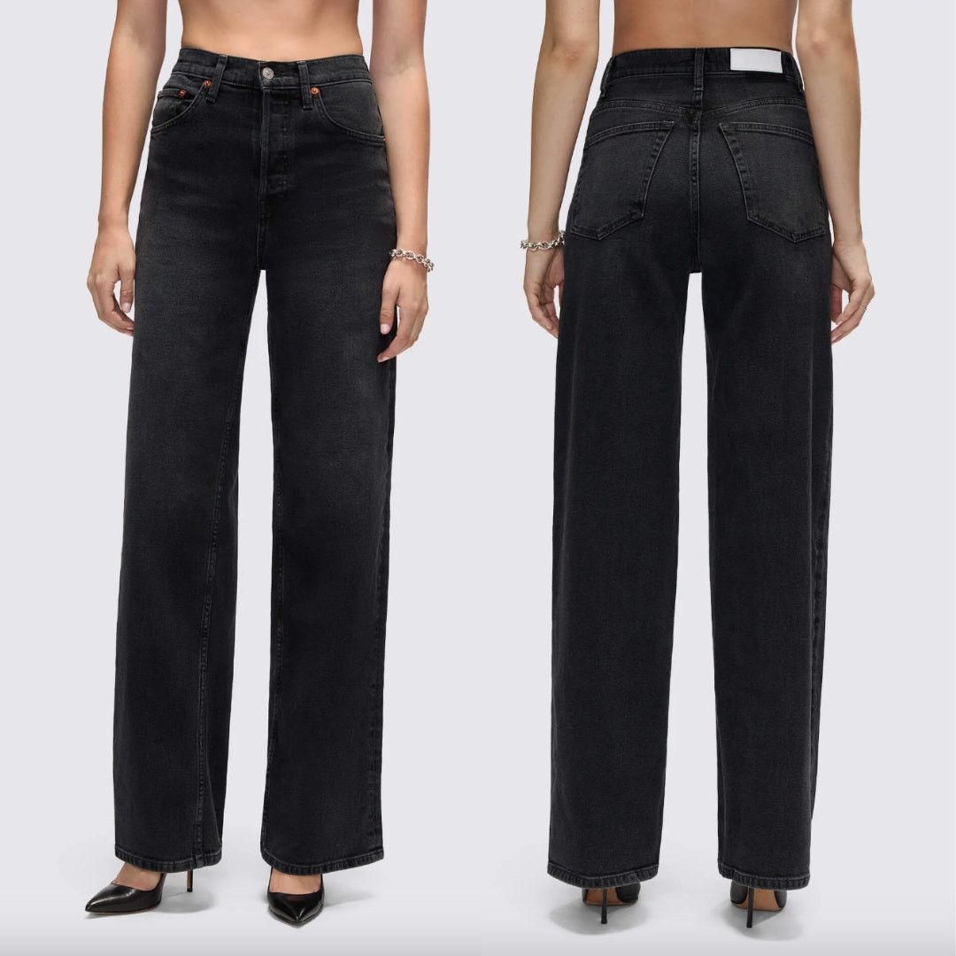 RE/DONE RE/DONE | The Marielou in Viper Blue Wide Leg Jeans 25 Size 25" / US 0 / IT 36 - 2 Thumbnail