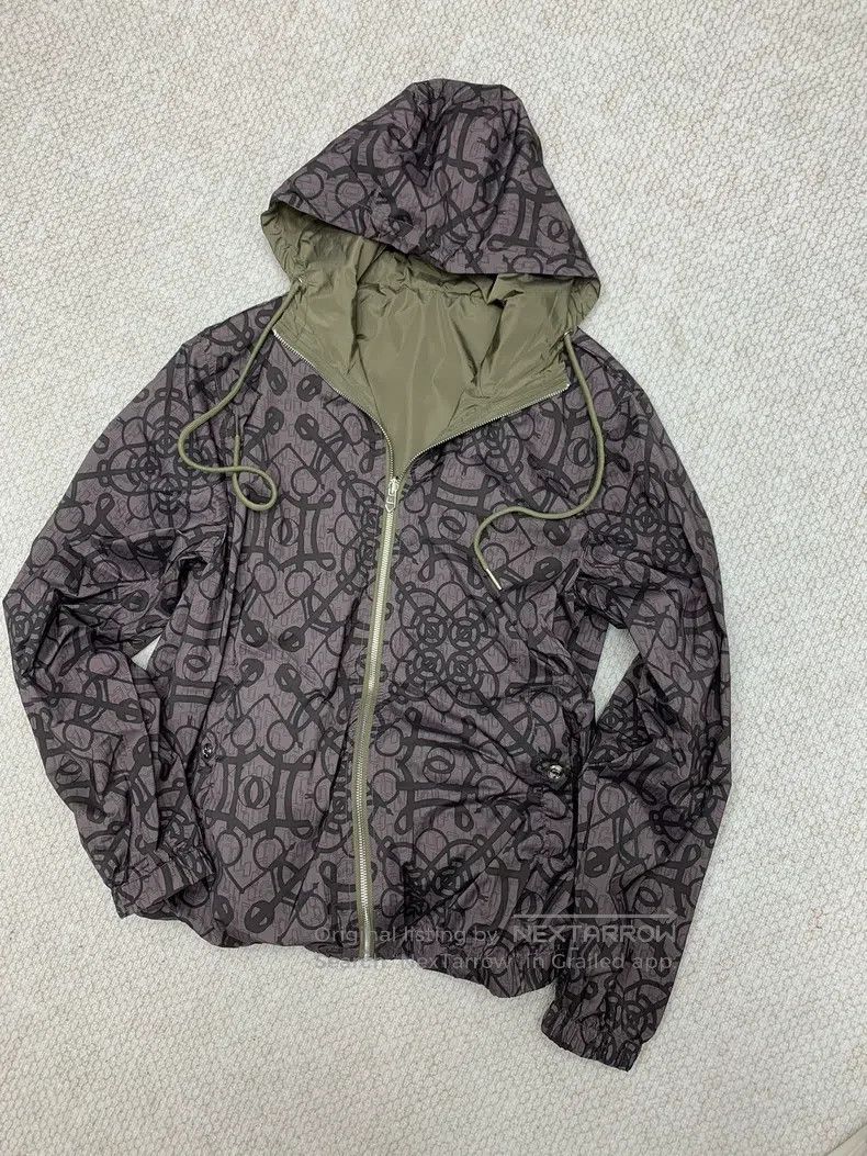 Hermes Hermes Coffee-colored geometric pattern printed reversible Size L / US 10 / IT 46 - 8 Thumbnail