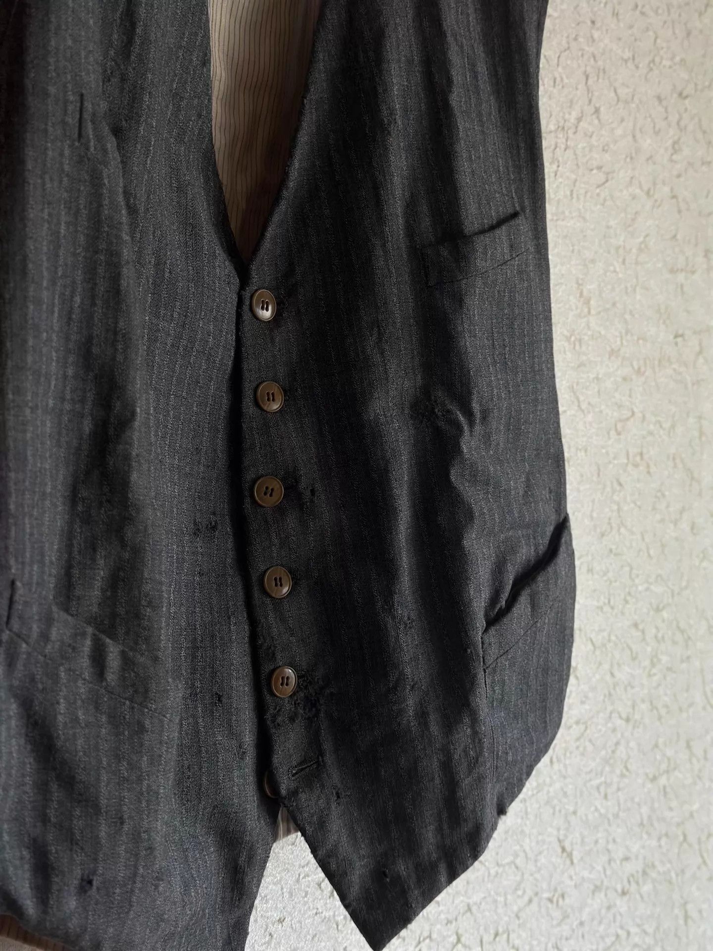 Vintage French Vintage 50s Wool Ragged Vest Size US S / EU 44-46 / 1 - 5 Thumbnail