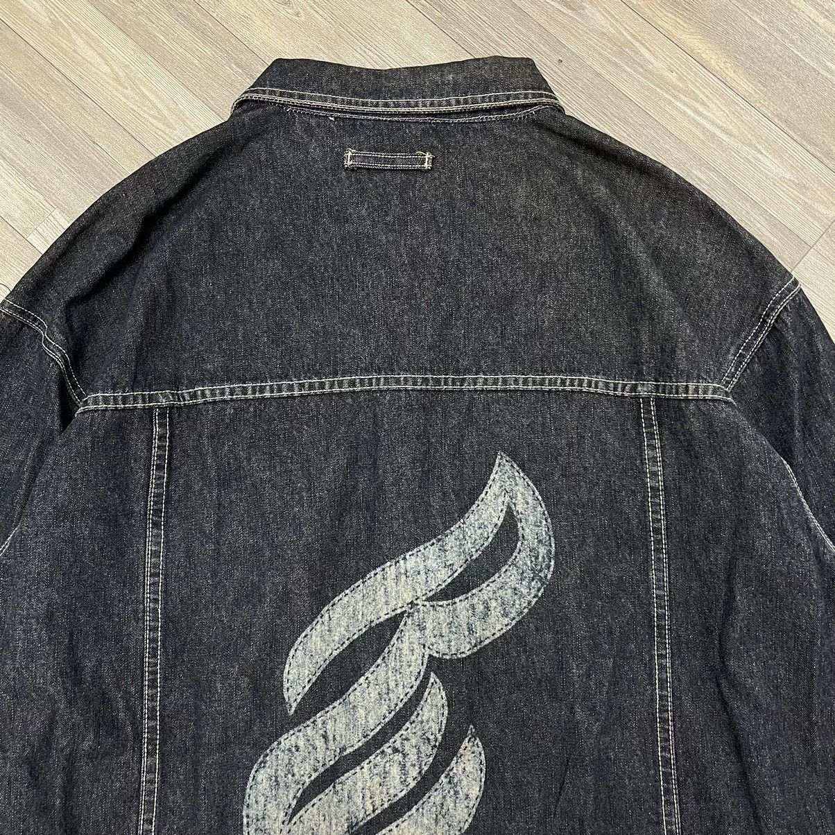 Rocawear × Vintage Vintage Y2K Rocawear Big Logo Black Wash Denim Jacket Size US XXL / EU 58 / 5 - 2 Thumbnail
