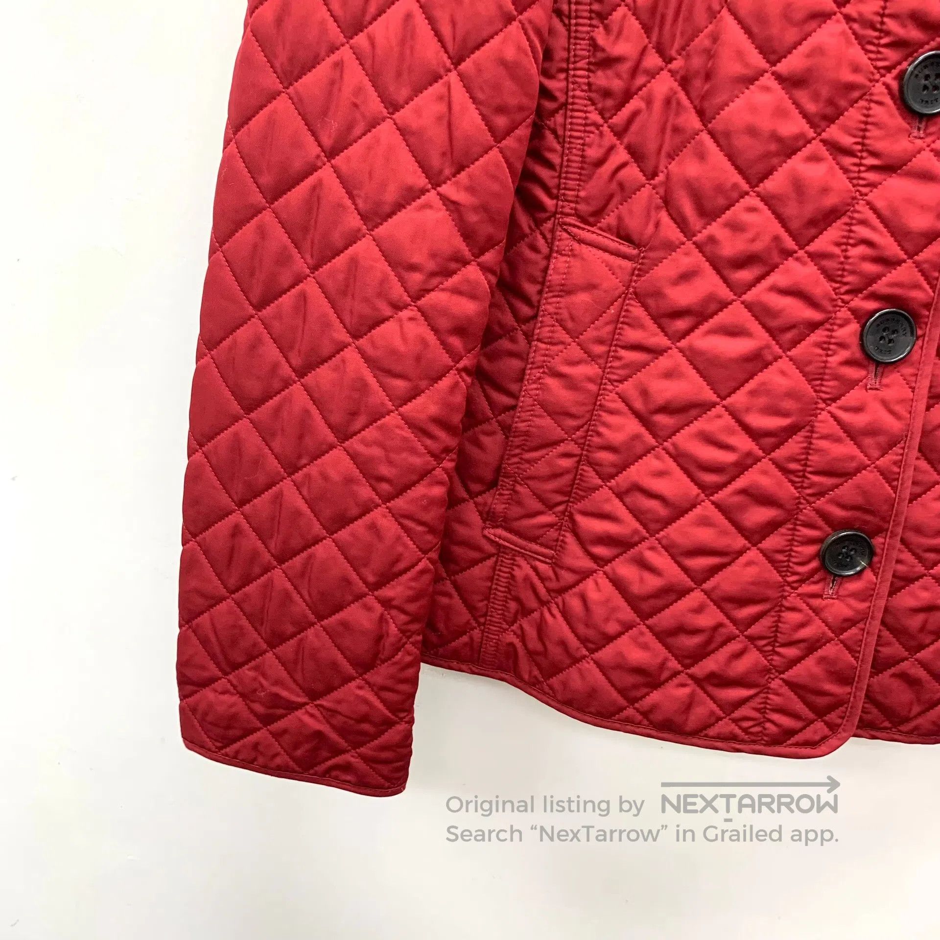 Burberry Burberry Red diamond pattern lapel single-breasted long sl Size US S / EU 44-46 / 1 - 4 Thumbnail