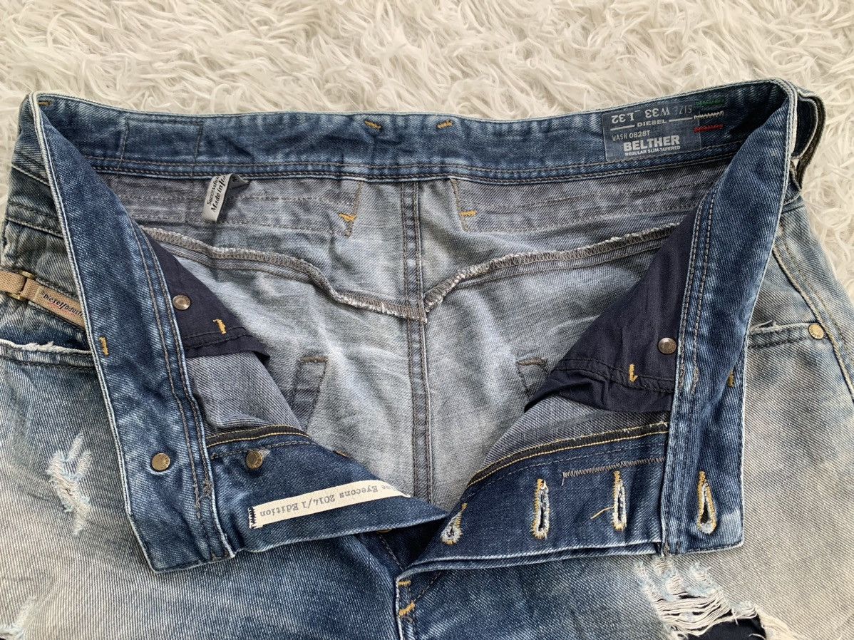 Diesel Distress Diesel Blue Eyecons 2014/1 Edition Denim Pant Size US 35 - 16 Thumbnail