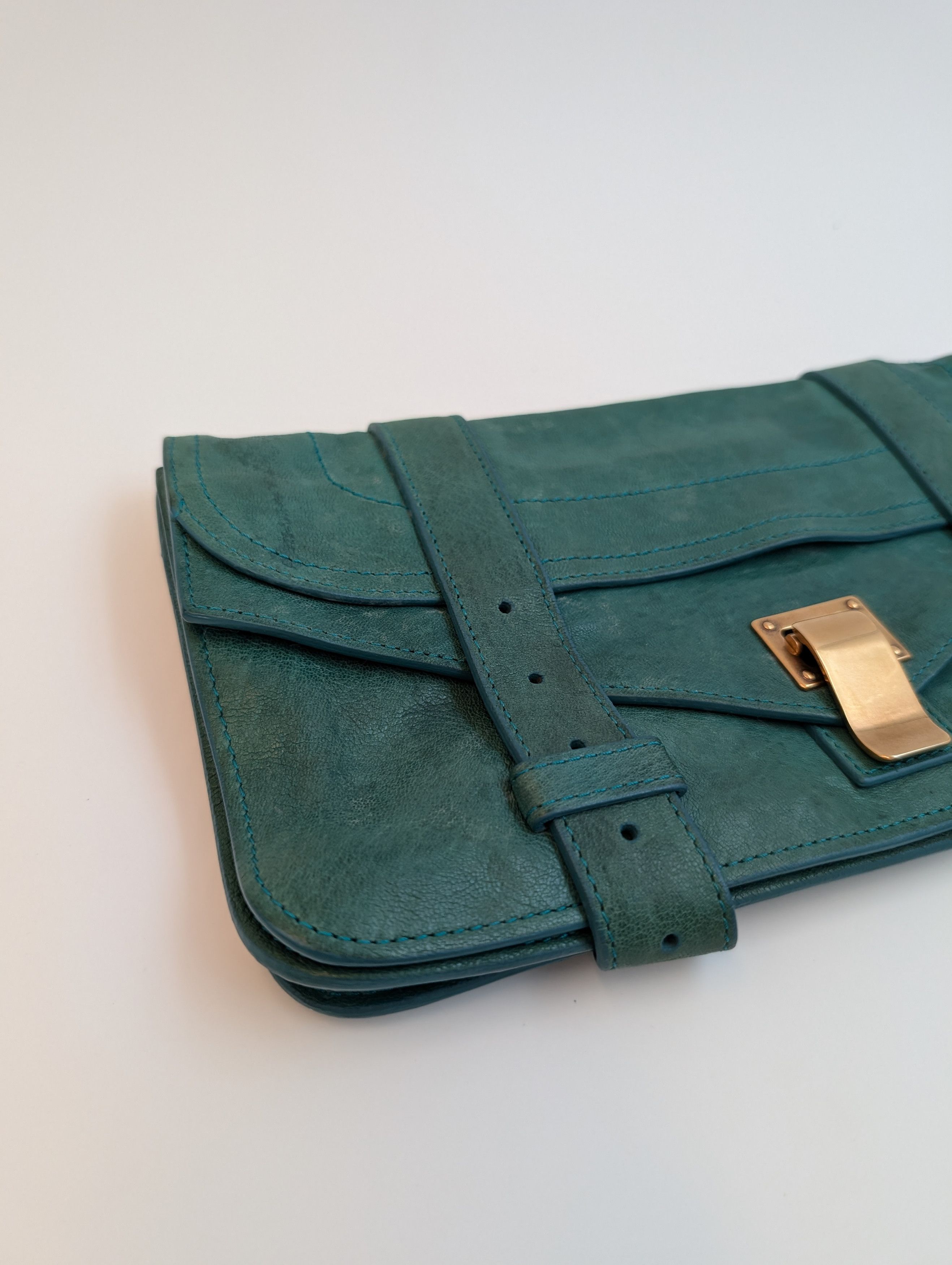 Proenza Schouler Teal PS1 Clutch Size ONE SIZE - 5 Thumbnail