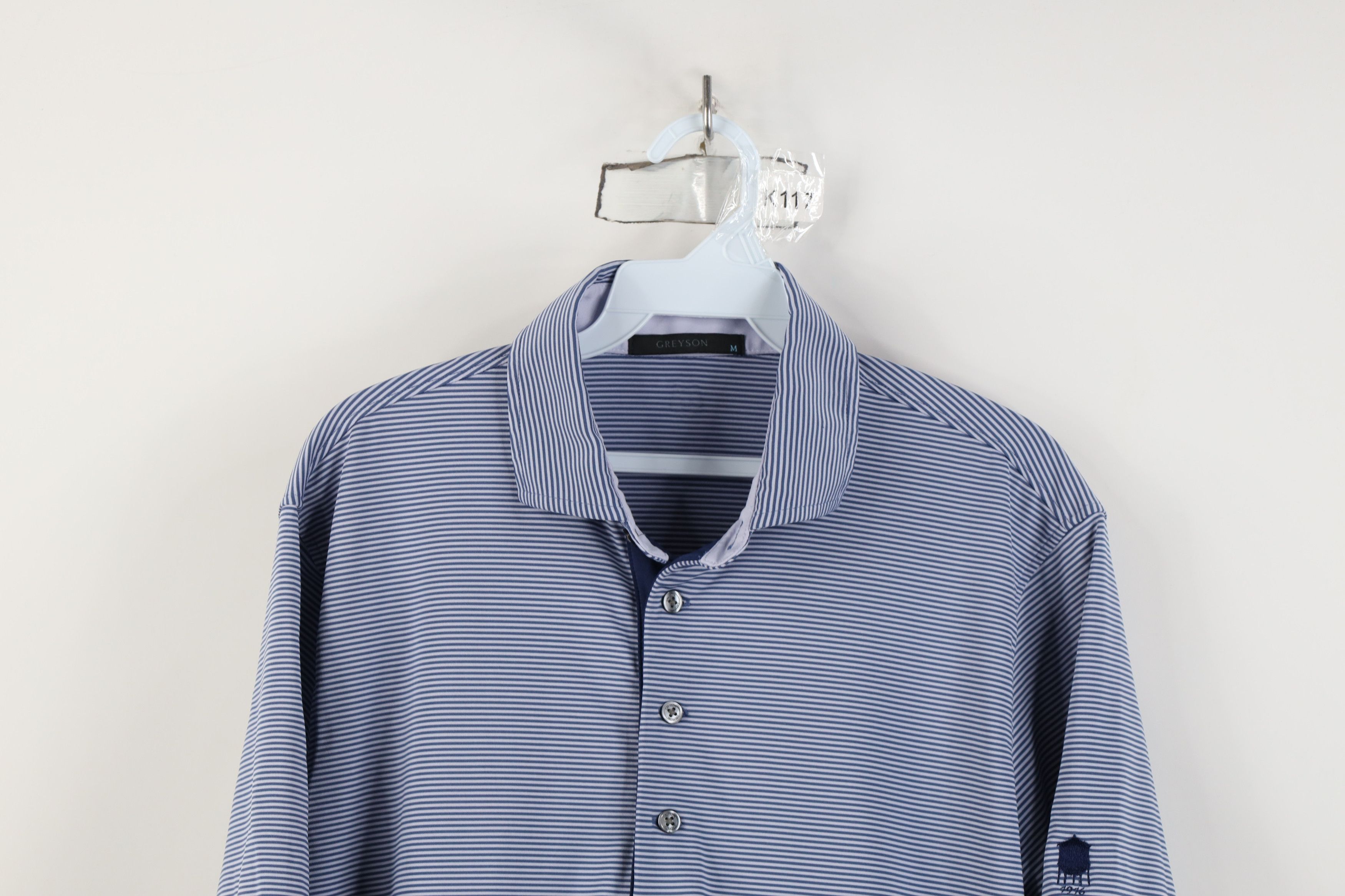 Vintage Greyson Clothiers Knit Stretch Collared Golf Polo Shirt Blue Size US M / EU 48-50 / 2 - 2 Thumbnail