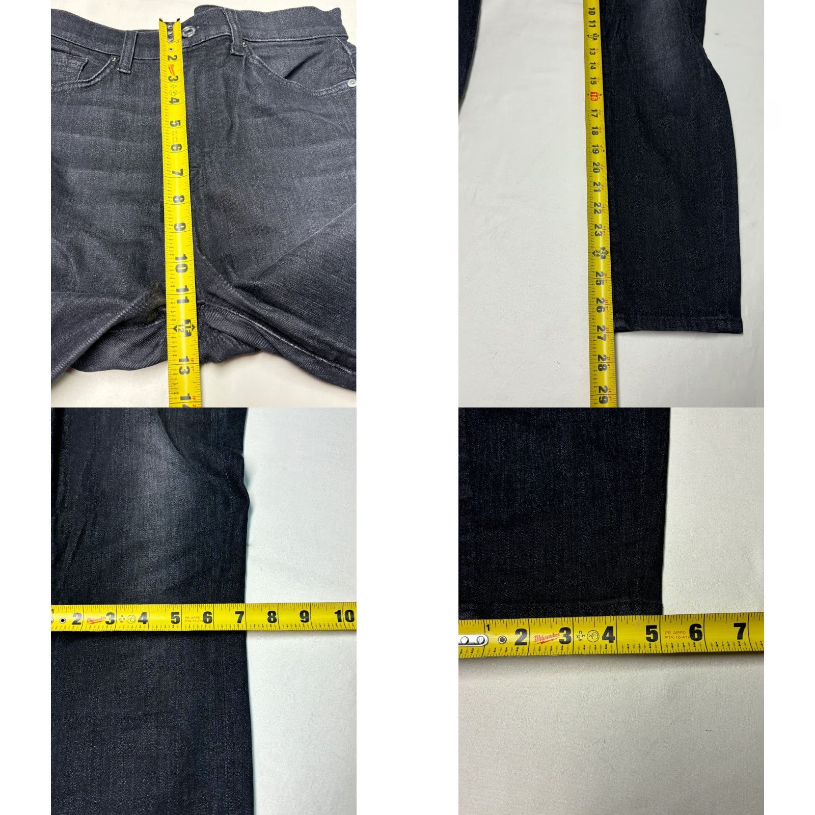 7 For All Mankind VINTAGE? No. Seven For All Mankind Gwenevere High Waist Ankle Black Denim Jeans 28 Size 28" / US 6 / IT 42 - 9 Thumbnail