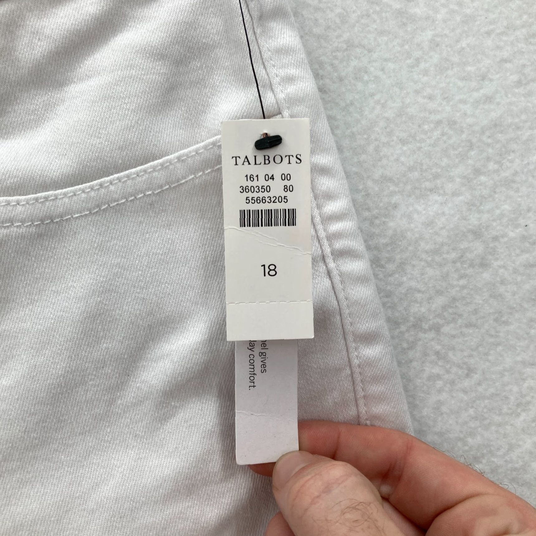 Talbots Talbots Jeans Women's Plus 18 Demi Boot Ankle White Stretch Denim Button Fly NWT Size 40" / US 18 - 4 Thumbnail