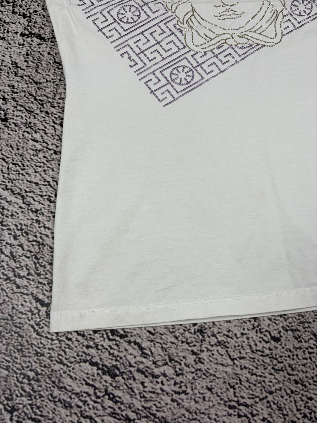 Versace Versace Medusa Rhinestone Crystal Logo Tee Made in Italy 38 Size XS / US 0-2 / IT 36-38 - 3 Thumbnail