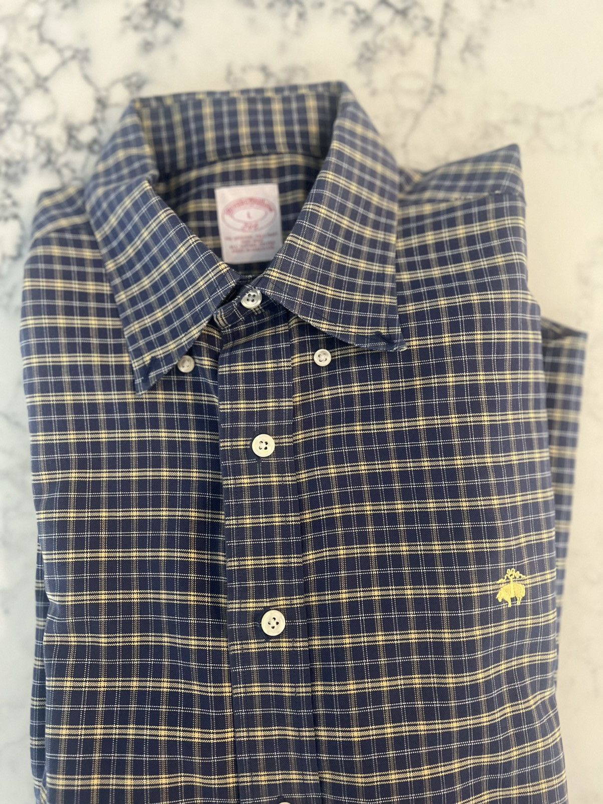 Brooks Brothers Brooks Brothers Shirt Large Blue Plaid Button Down Size US L / EU 52-54 / 3 - 1 Thumbnail
