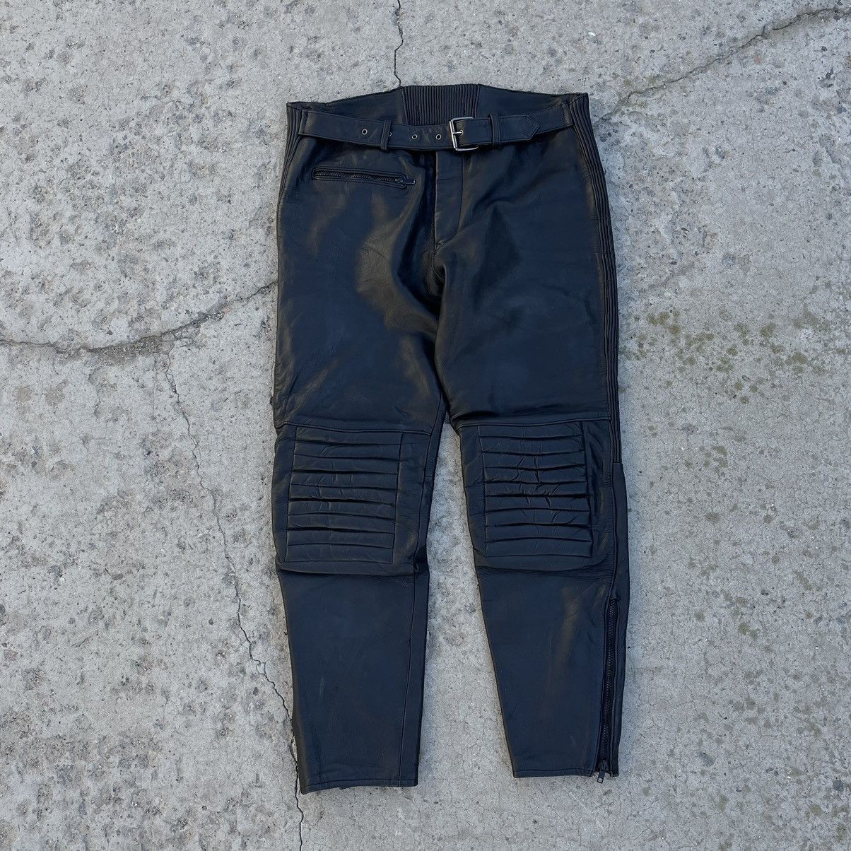 Vintage Vintage Moto Leather Pants 90s Y2K Style Japanese USA Size US 38 / EU 54 - 1 Thumbnail