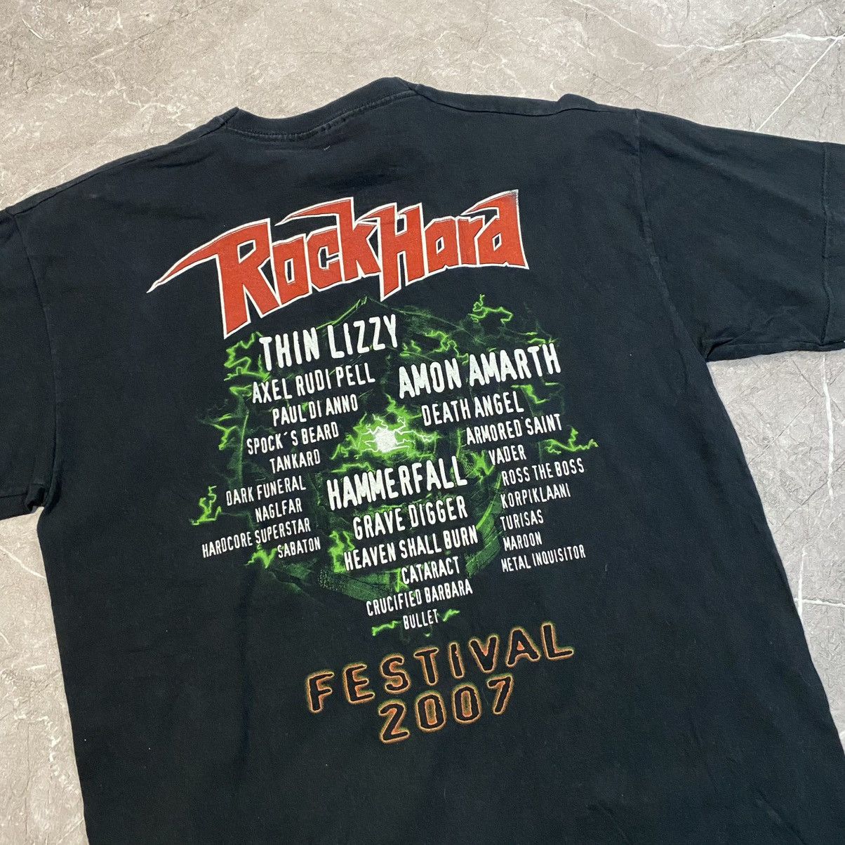 Band Tees × Vintage VINTAGE ROCK HARD TEE BIG LOGO FESTIVAL 2007 Size US M / EU 48-50 / 2 - 7 Thumbnail