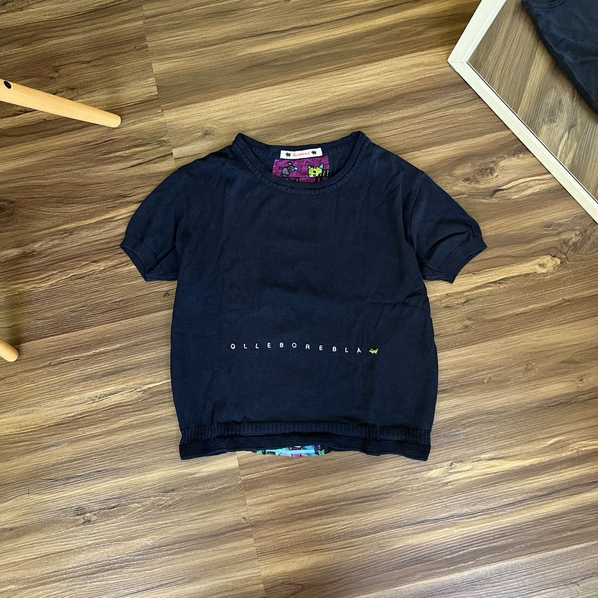 Japanese Brand 2000s Olleborebla avant garde knit shirt Size M / US 6-8 / IT 42-44 - 2 Thumbnail