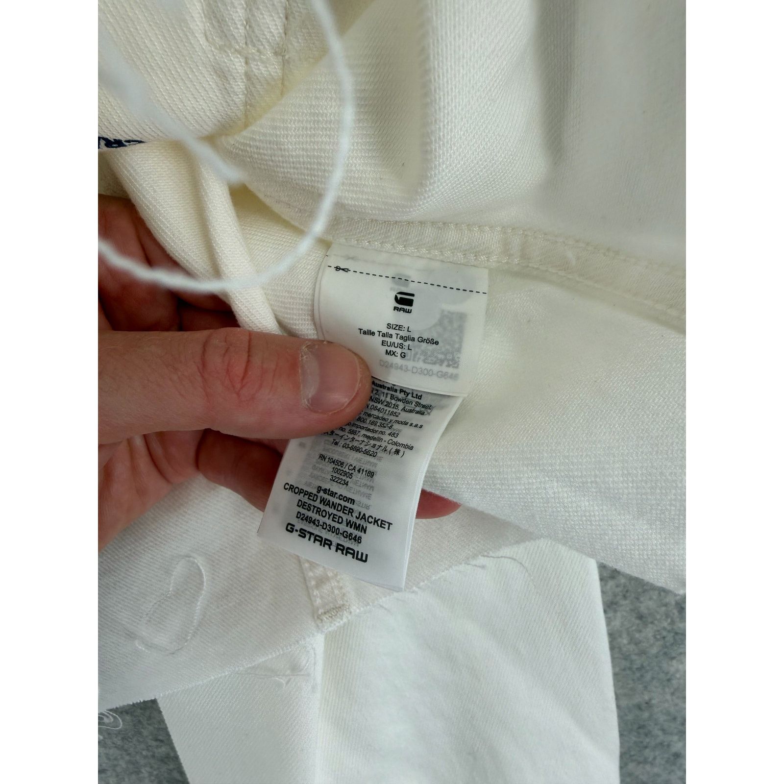 G-Star NWT G-Star RAW Cropped Wander Chalk White Jacket Size LARGE Size L / US 10 / IT 46 - 8 Thumbnail